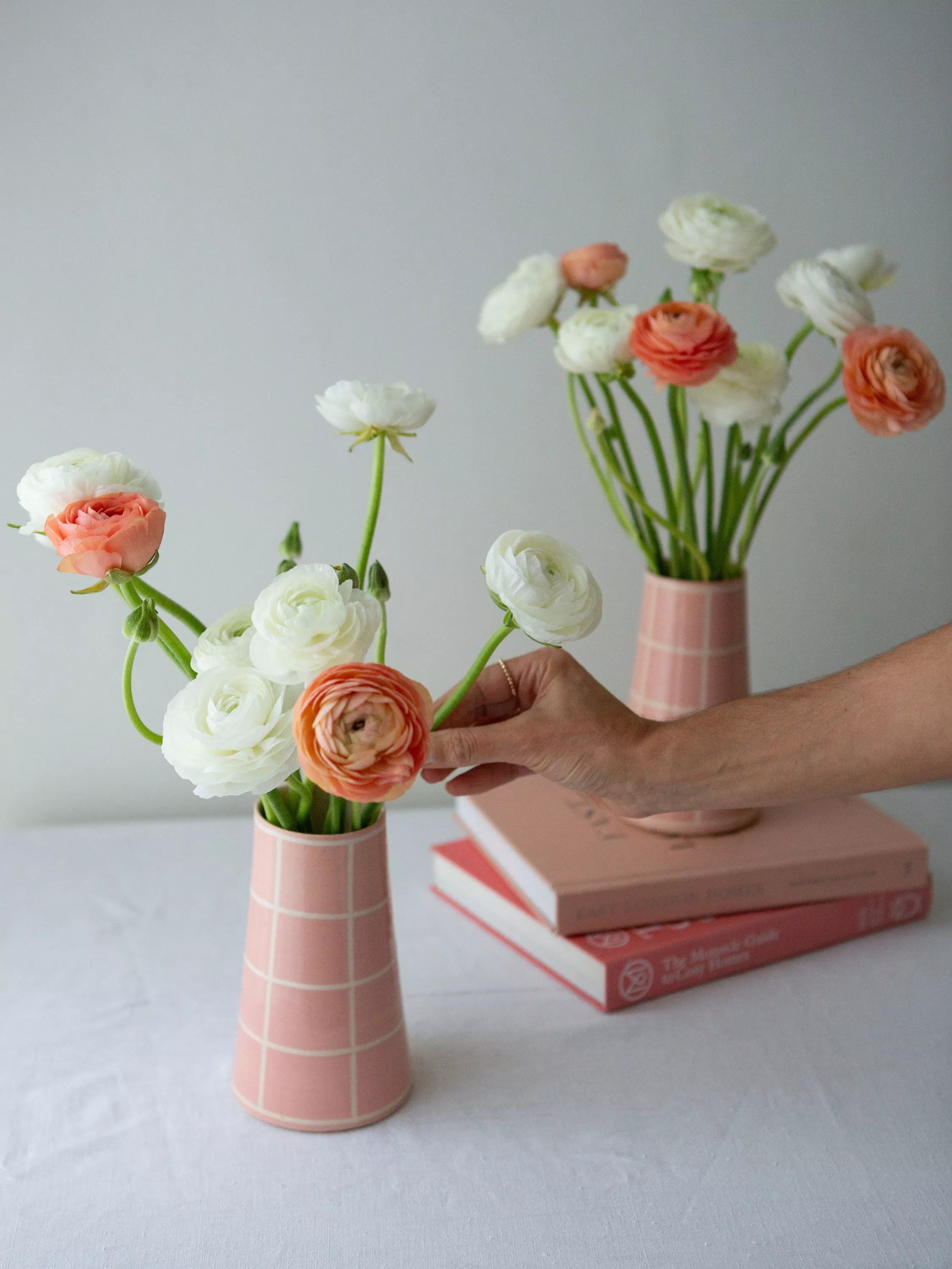 The Small Home check vase multi H17cm (British brand)