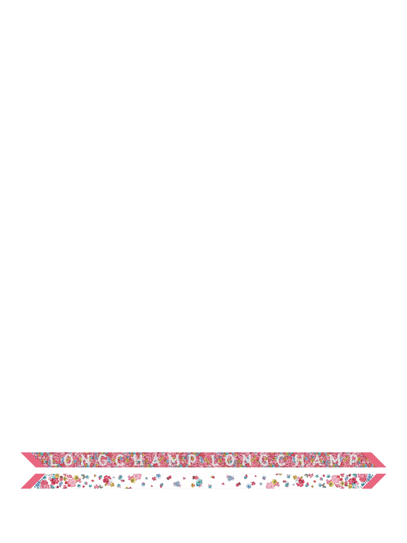Longchamp Frise Fleurie silk headband Shrimp/Multi, imported from the UK