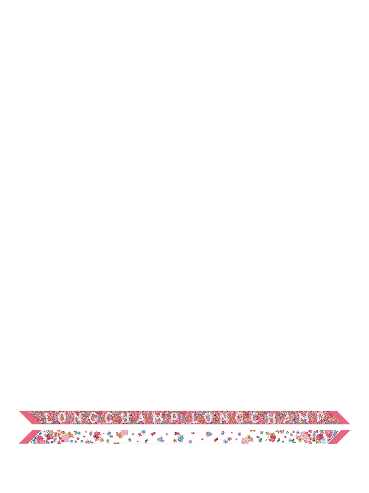 Longchamp Frise Fleurie silk headband Shrimp/Multi, imported from the UK