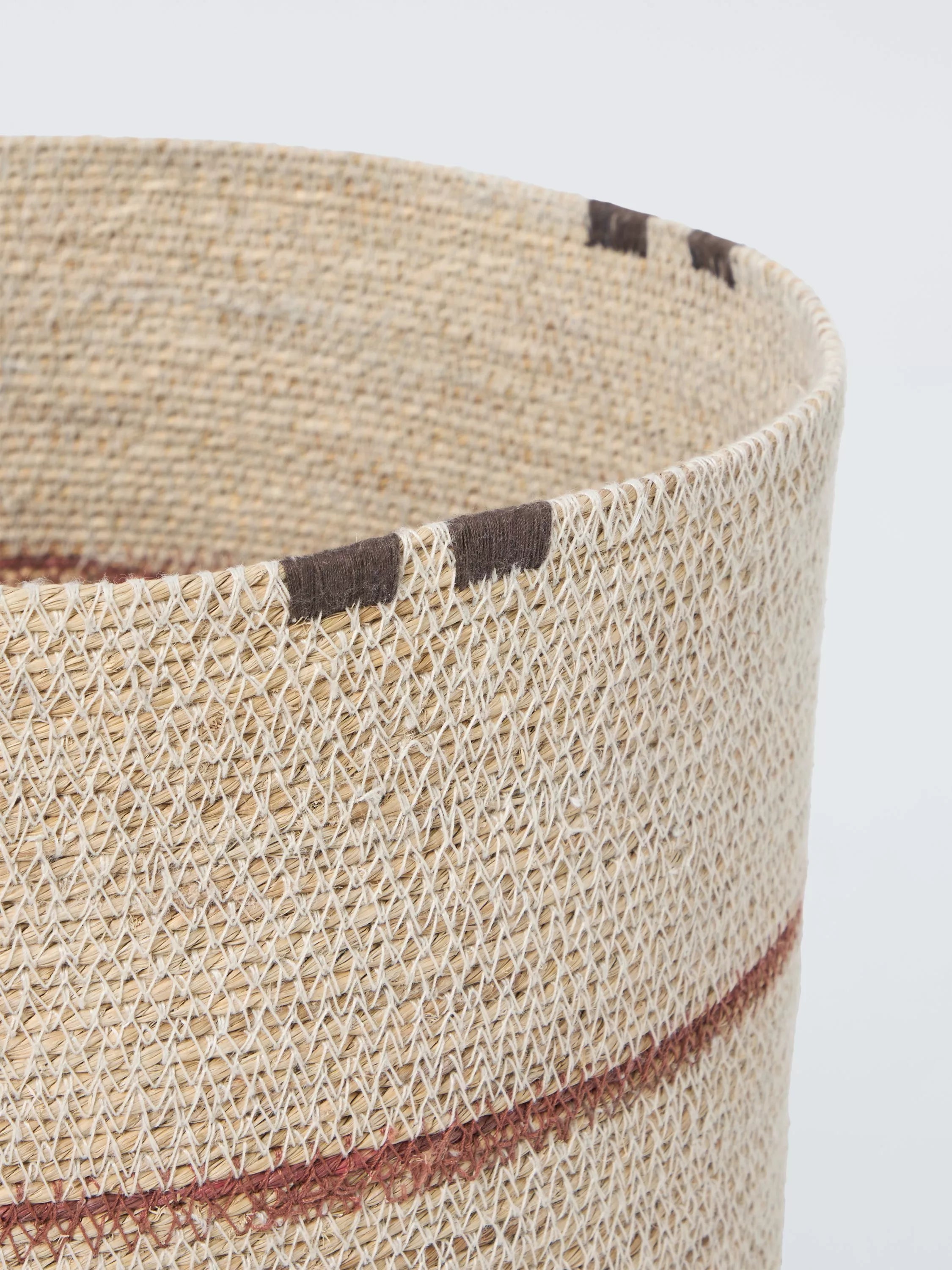 John Lewis seagrass stripe basket large natural - British product