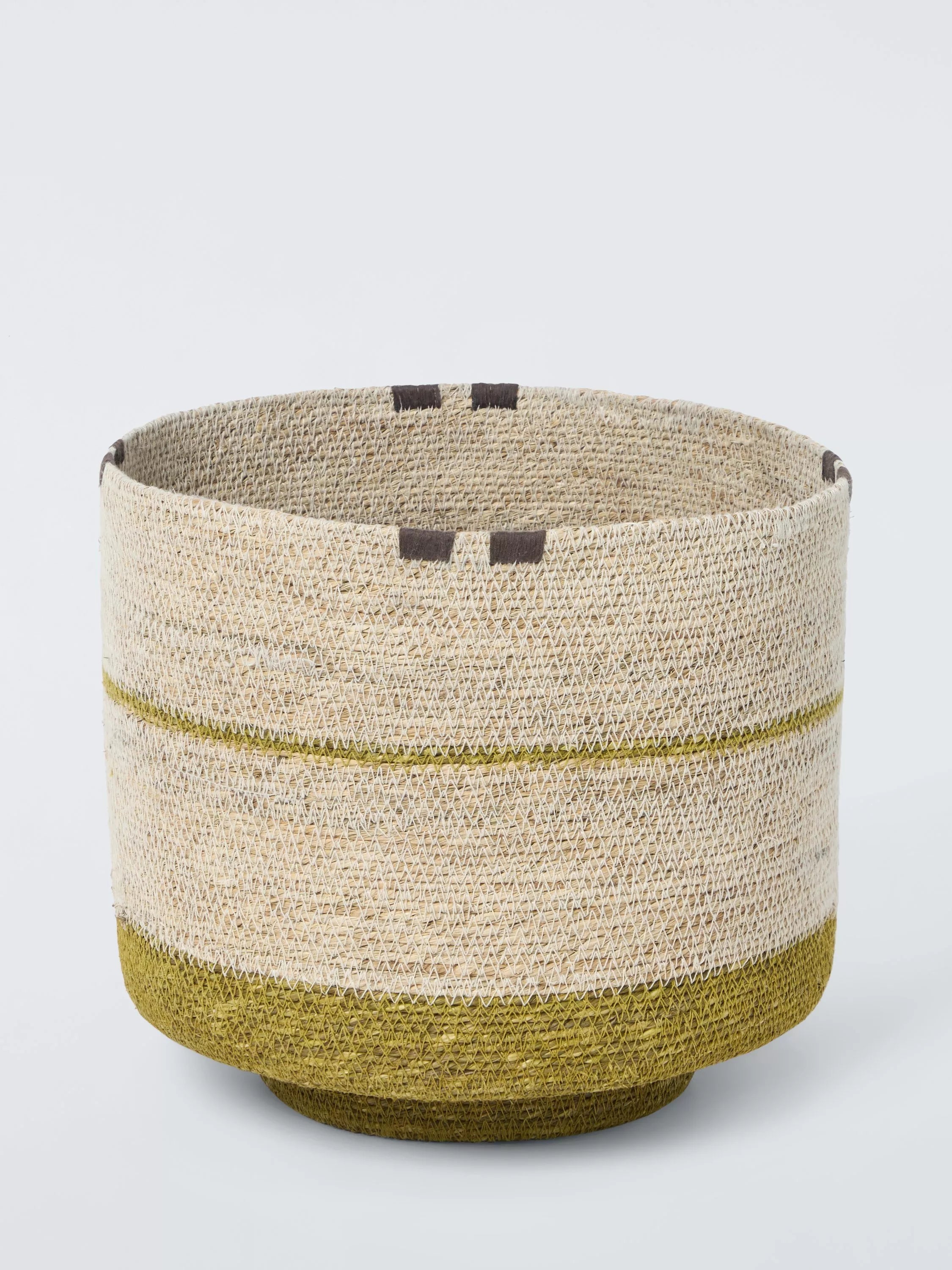 John Lewis seagrass stripe basket medium, imported from the UK