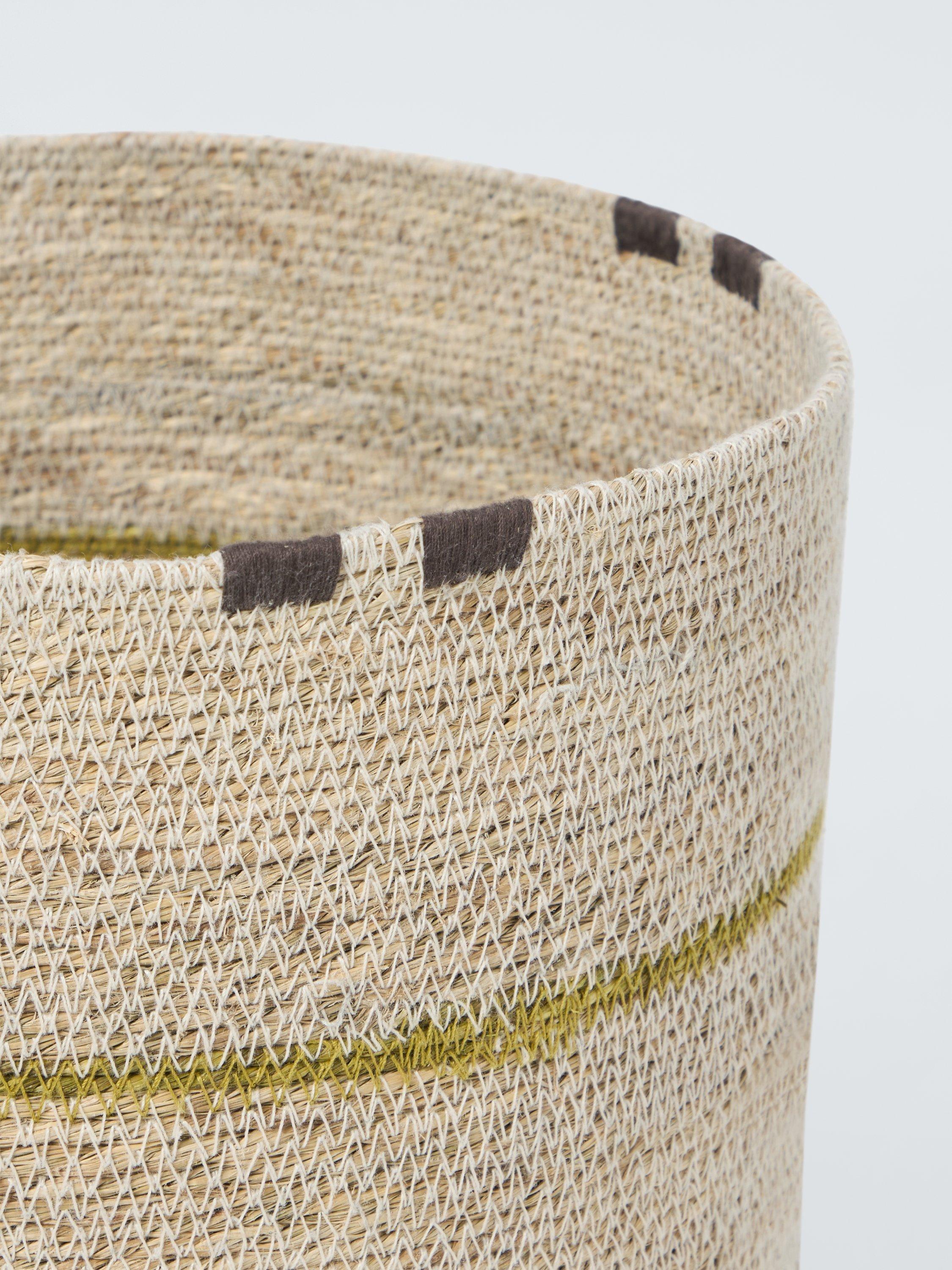 John Lewis seagrass stripe basket medium, imported from the UK