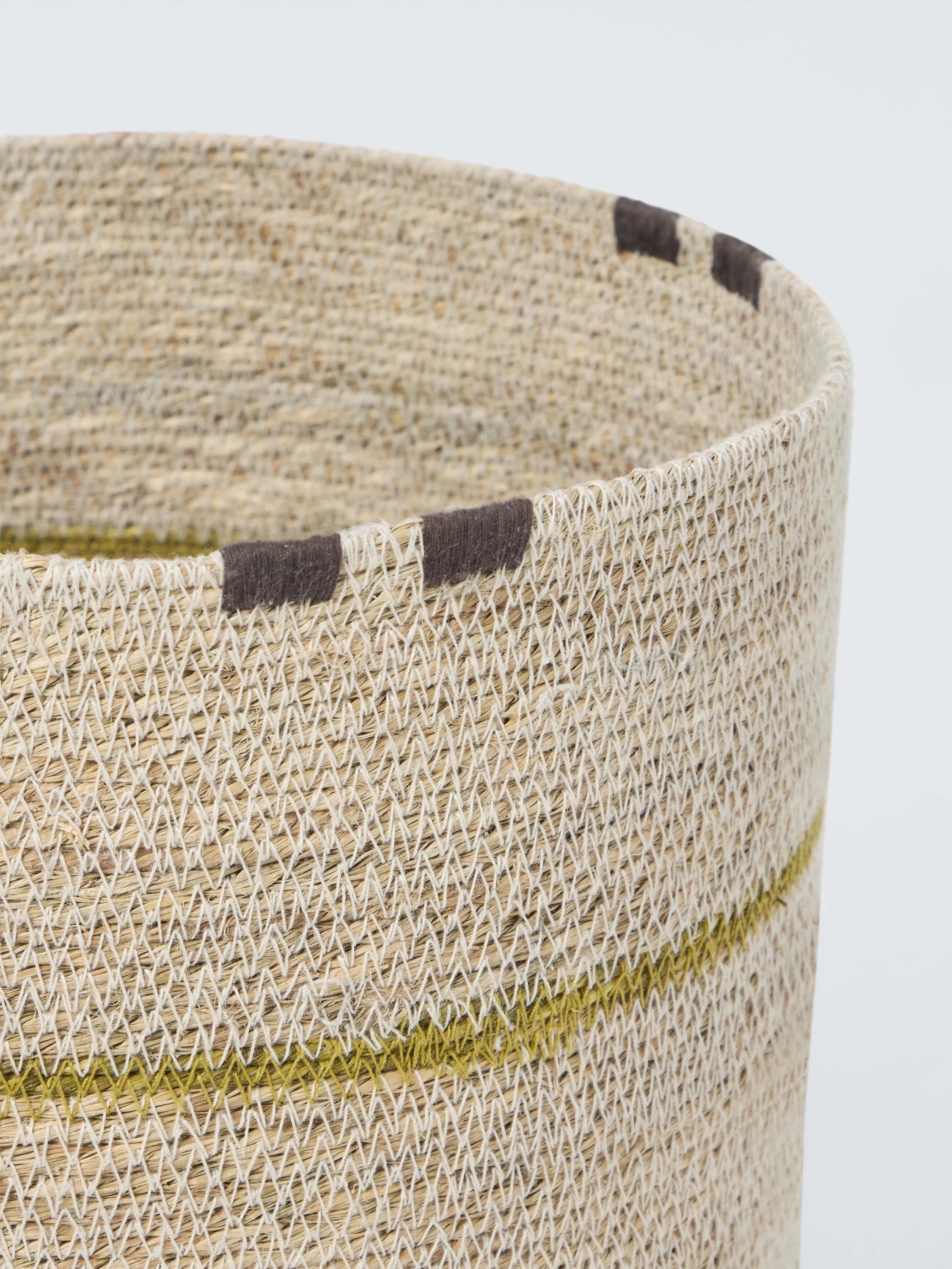 John Lewis seagrass stripe basket medium, imported from the UK