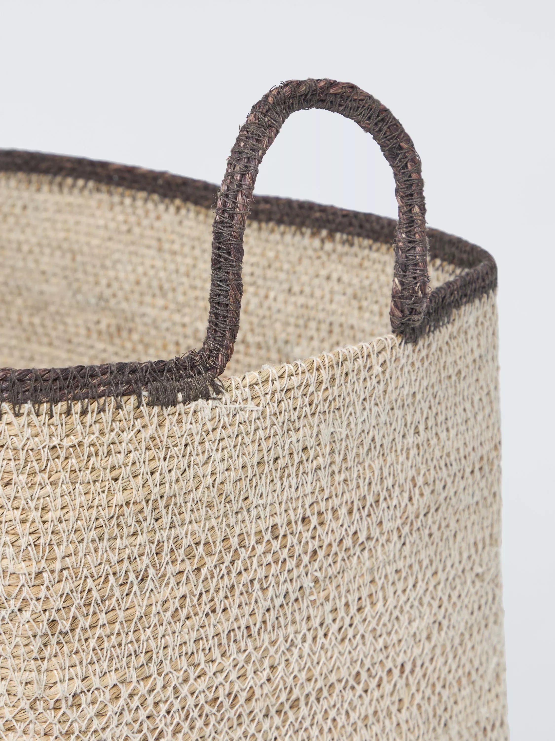 John Lewis seagrass basket with accent handles small, UK version