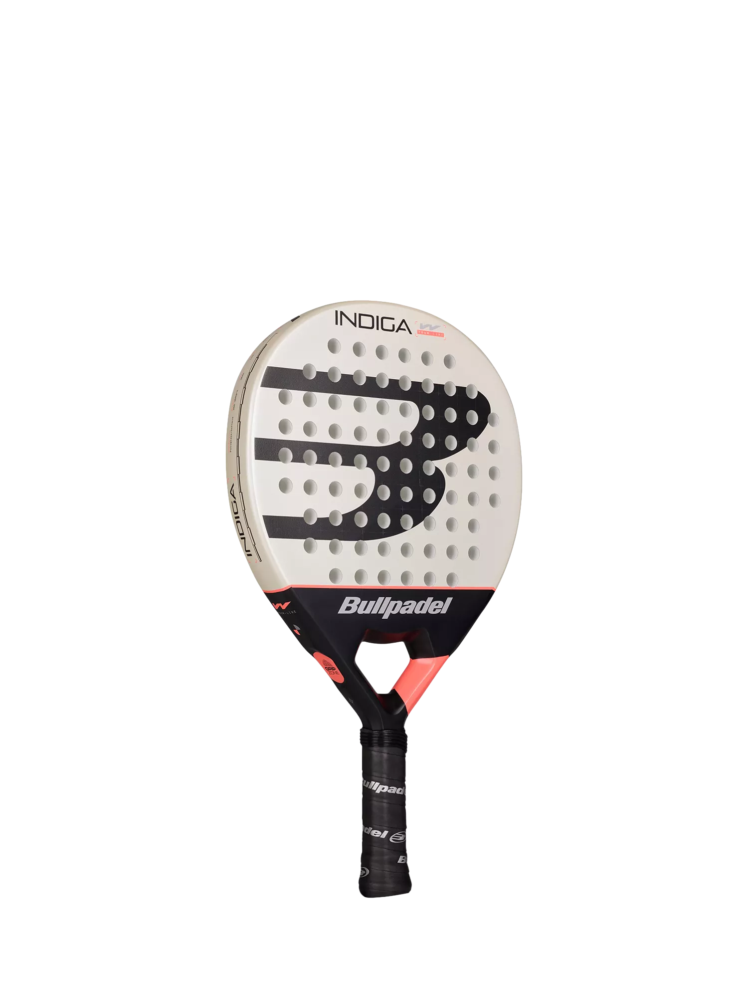 Bullpadel Indiga W round-shaped padel racket off white (British brand)