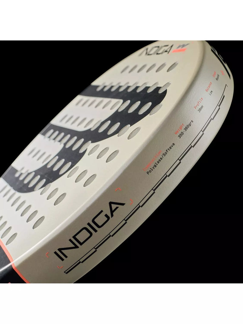 Bullpadel Indiga W round-shaped padel racket off white (British brand)