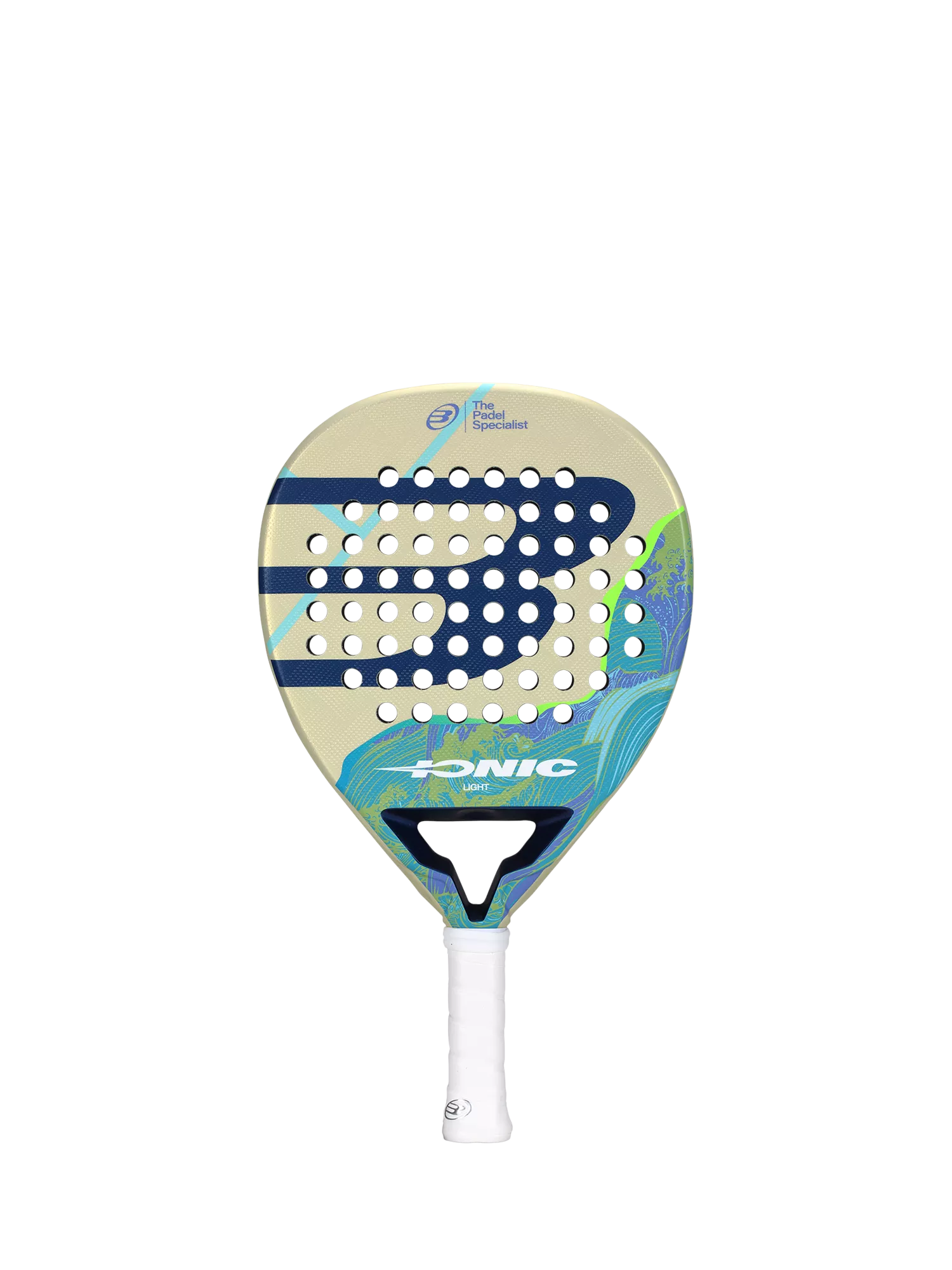 Bullpadel teardrop padel racket off white (British brand)