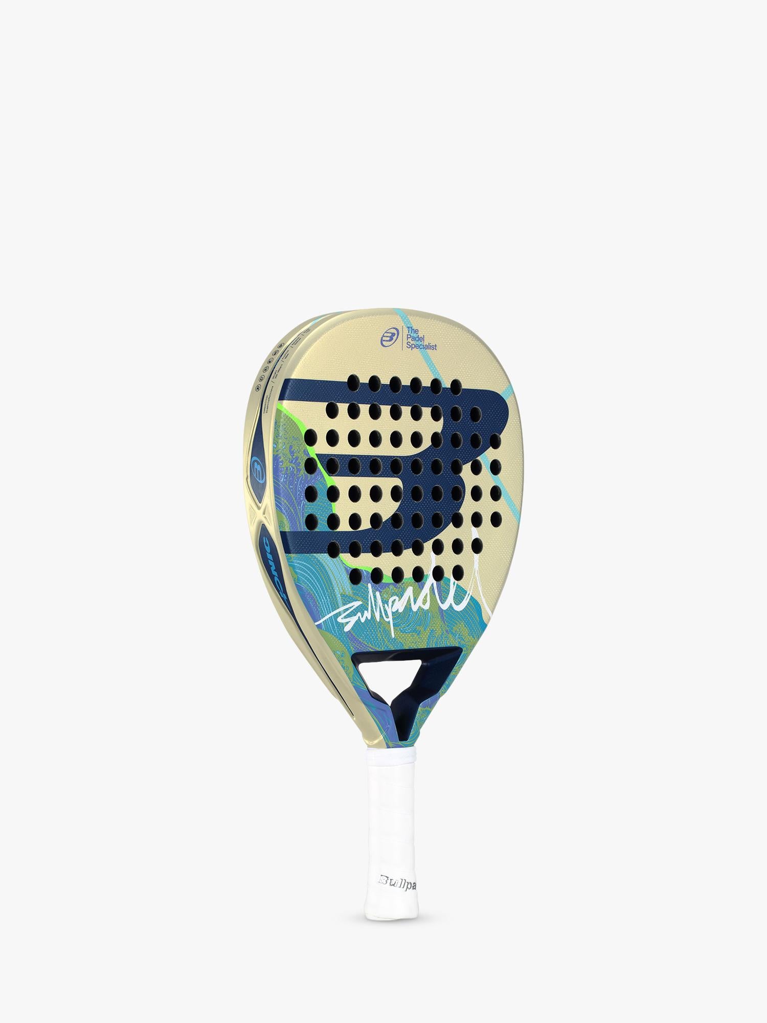 Bullpadel teardrop padel racket off white (British brand)