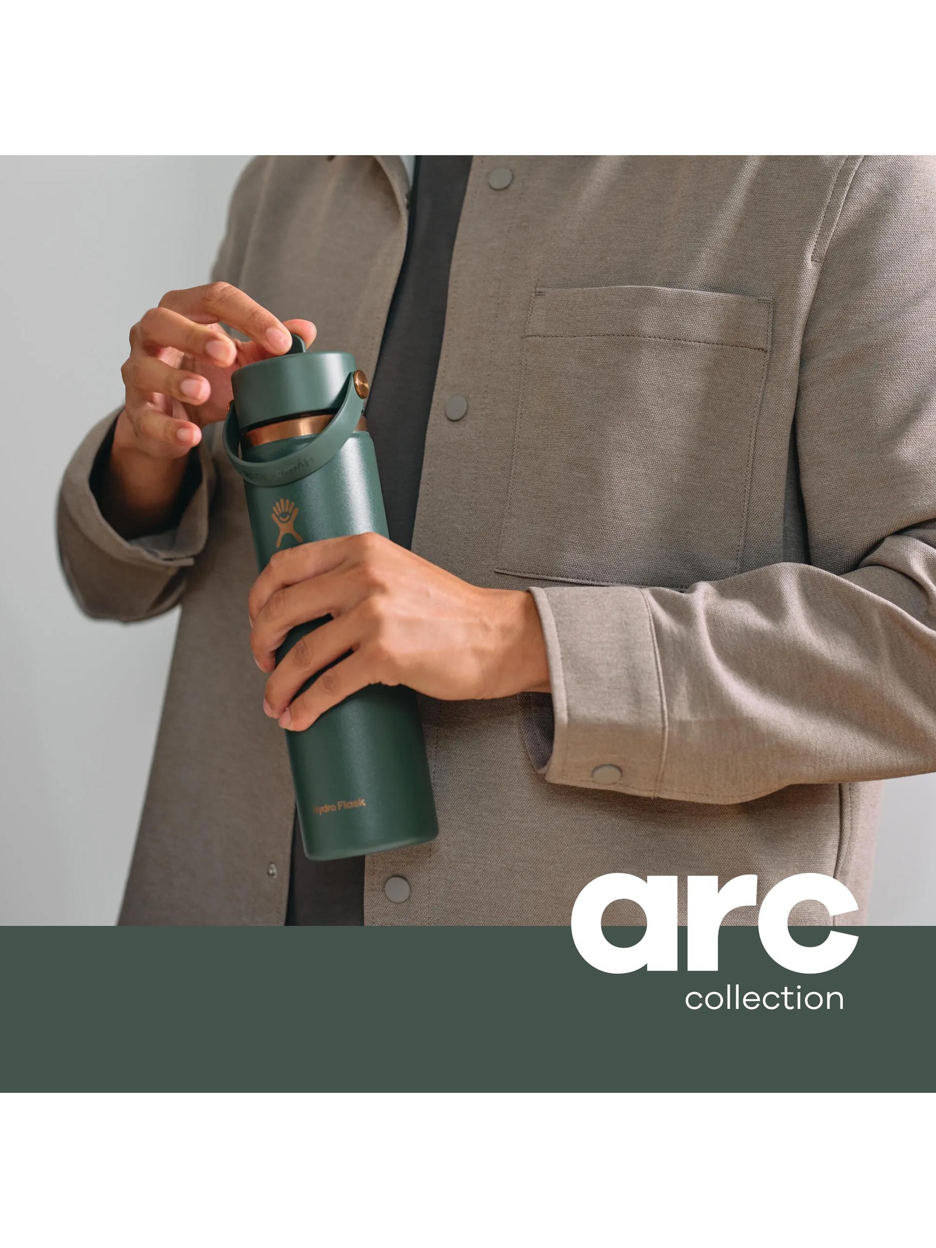 Hydro Flask wide mouth water bottle with straw cap 709ml, imported from the UK