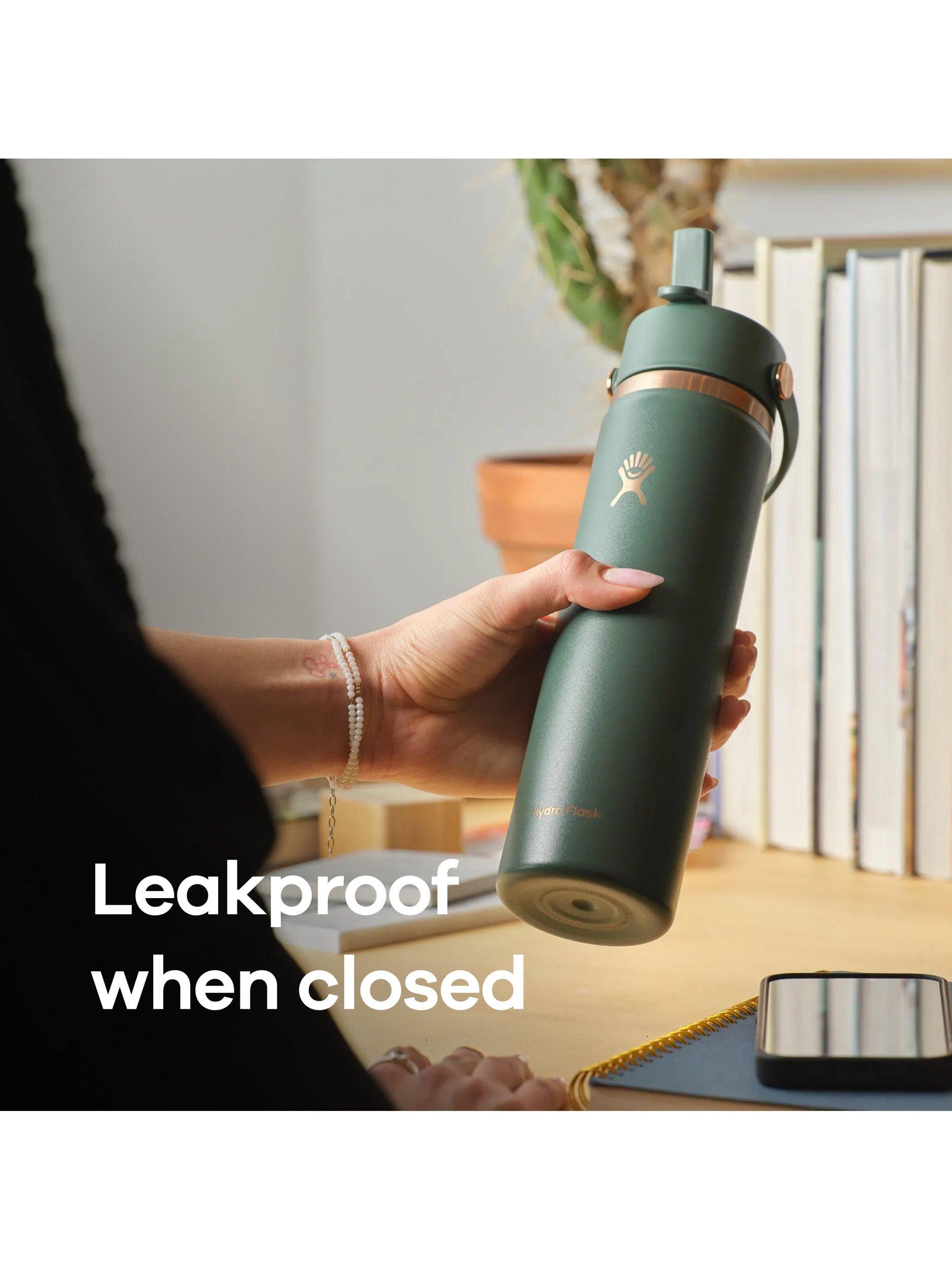 Hydro Flask wide mouth water bottle with straw cap 709ml, imported from the UK