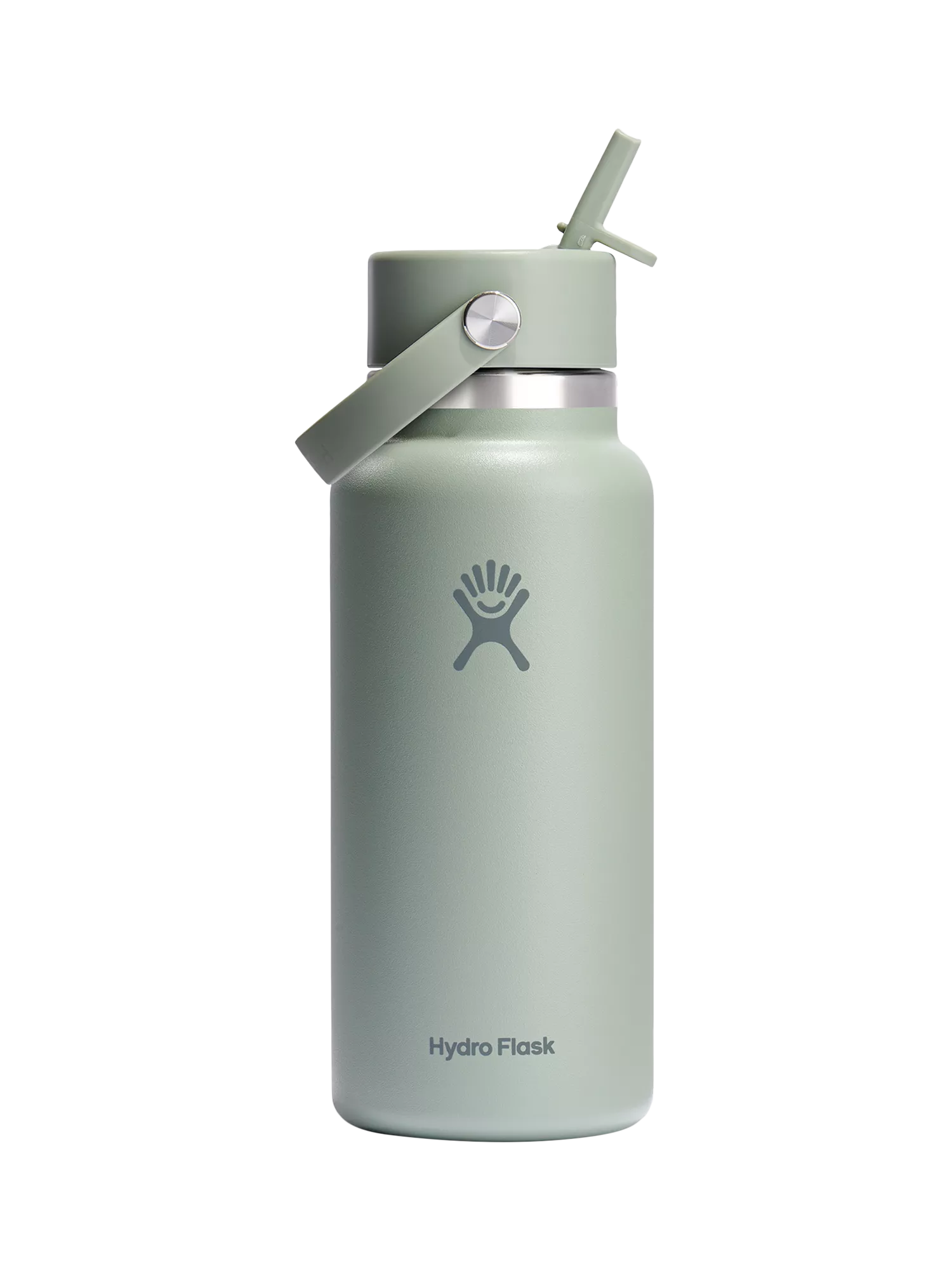 Hydro Flask doppelwandige Vakuumisolierung aus Edelstahl mit weiter Öffnung und Flip-Straw-Getränkeflasche, 946ml