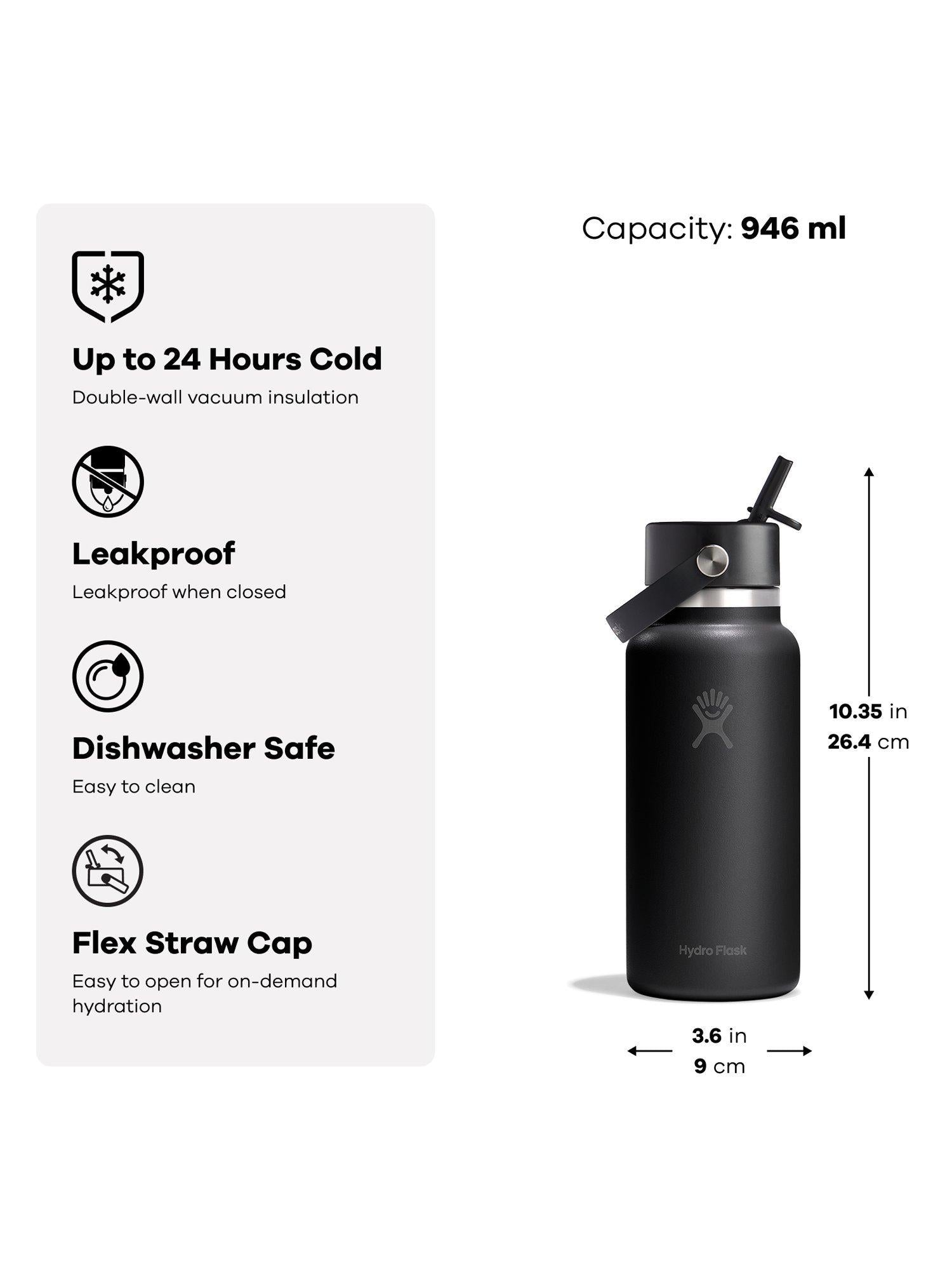 Hydro Flask isolierte Wasserflasche 946ml Weithalsöffnung - Britisches Produkt
