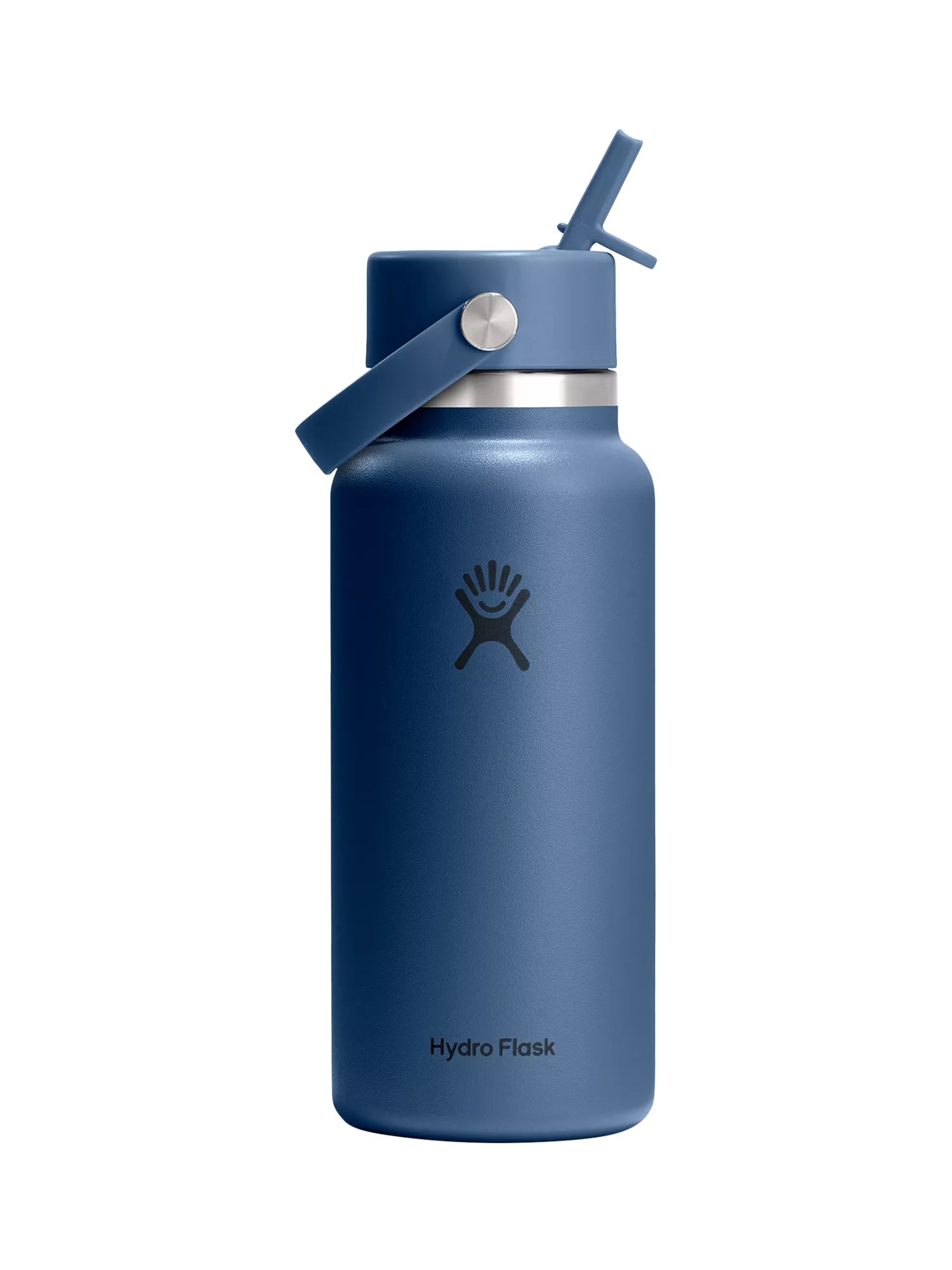 Hydro Flask doppelwandige Vakuumisolierung aus Edelstahl mit weiter Öffnung und Flip-Straw-Getränkeflasche, 946ml
