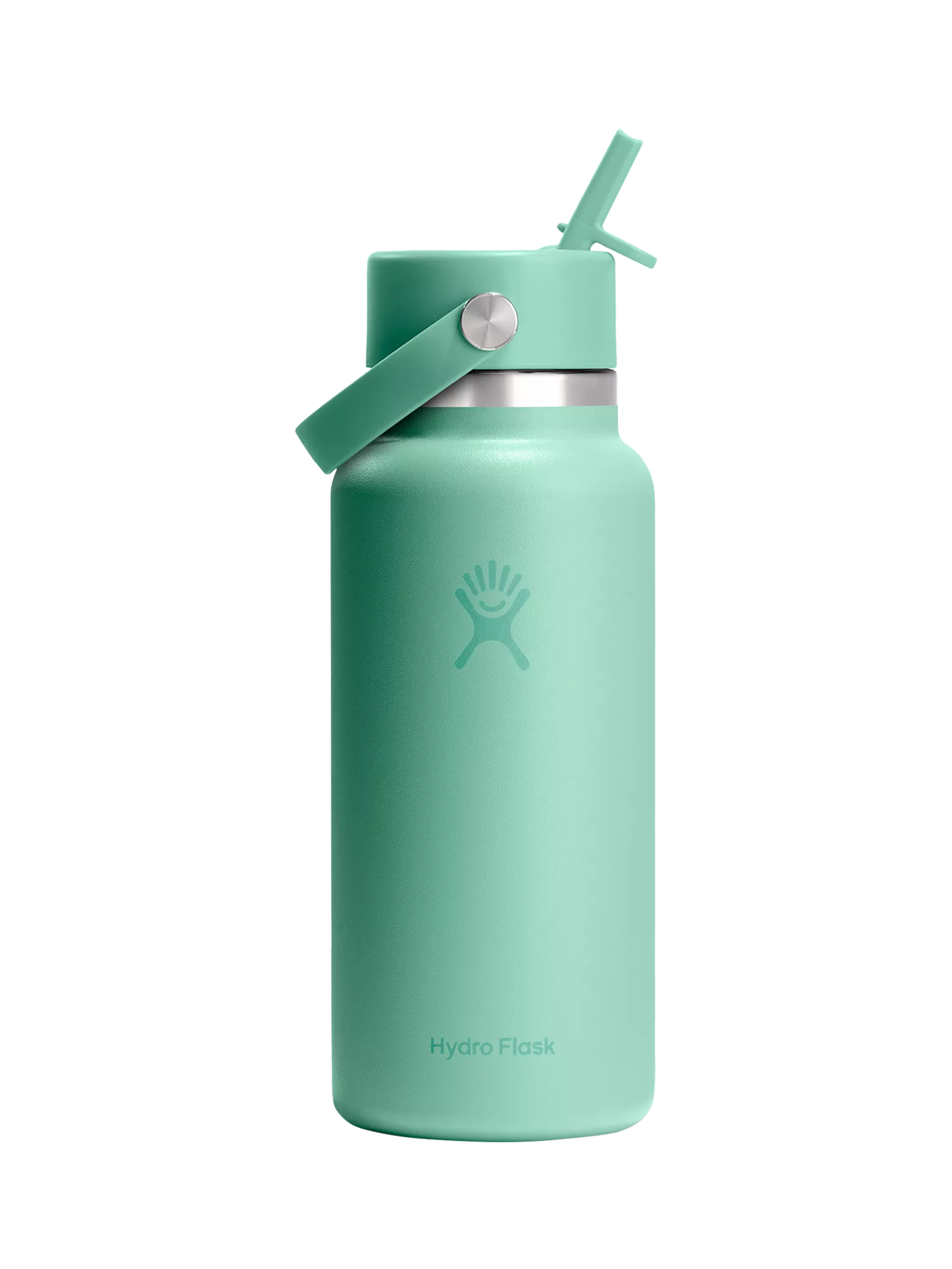 Hydro Flask doppelwandige Vakuumisolierung aus Edelstahl mit weiter Öffnung und Flip-Straw-Getränkeflasche, 946ml