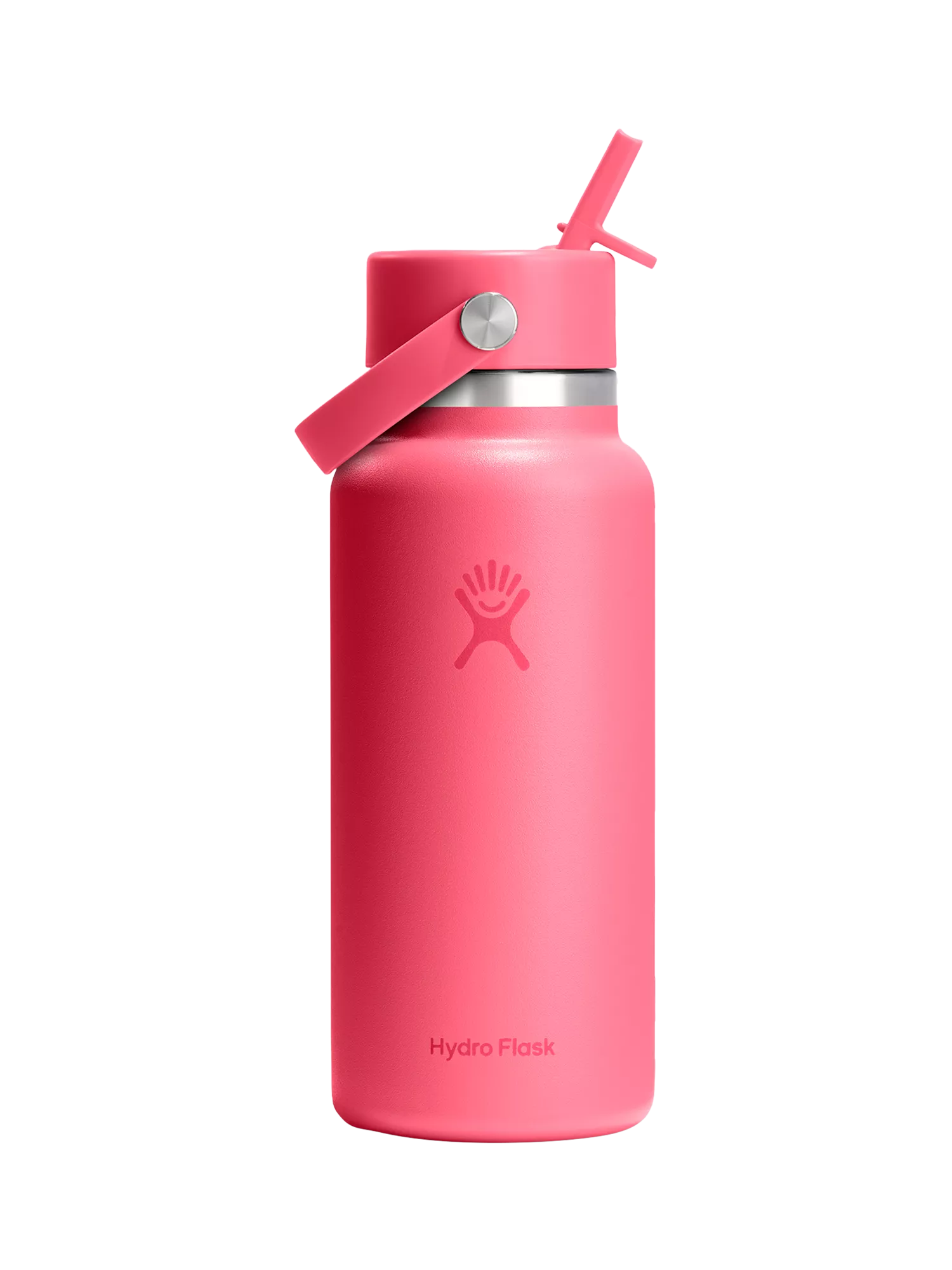 Hydro Flask doppelwandige Vakuumisolierung aus Edelstahl mit weiter Öffnung und Flip-Straw-Getränkeflasche, 946ml
