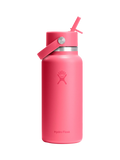 Hydro Flask doppelwandige Vakuumisolierung aus Edelstahl mit weiter Öffnung und Flip-Straw-Getränkeflasche, 946ml