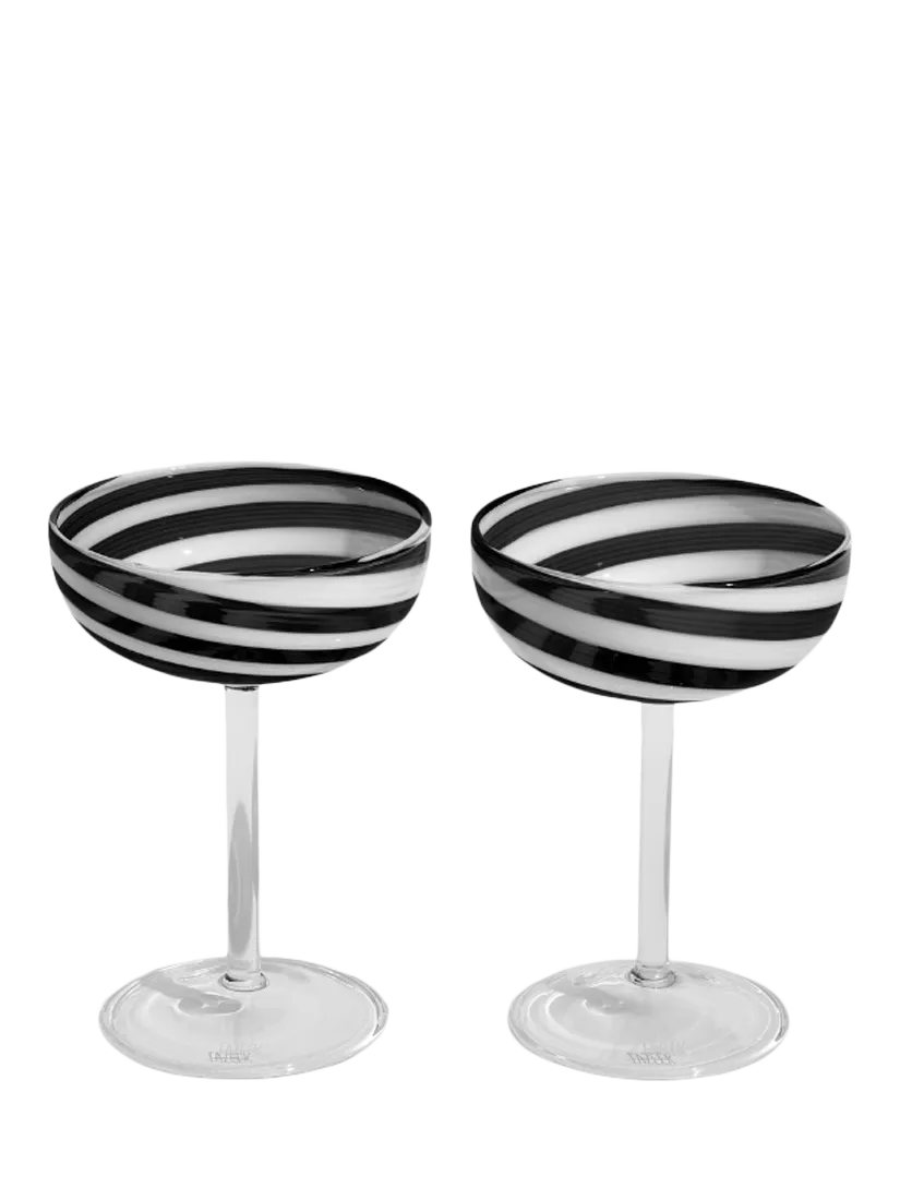 Fazeek Swirl coupe cocktail glasses 140ml, imported from the UK