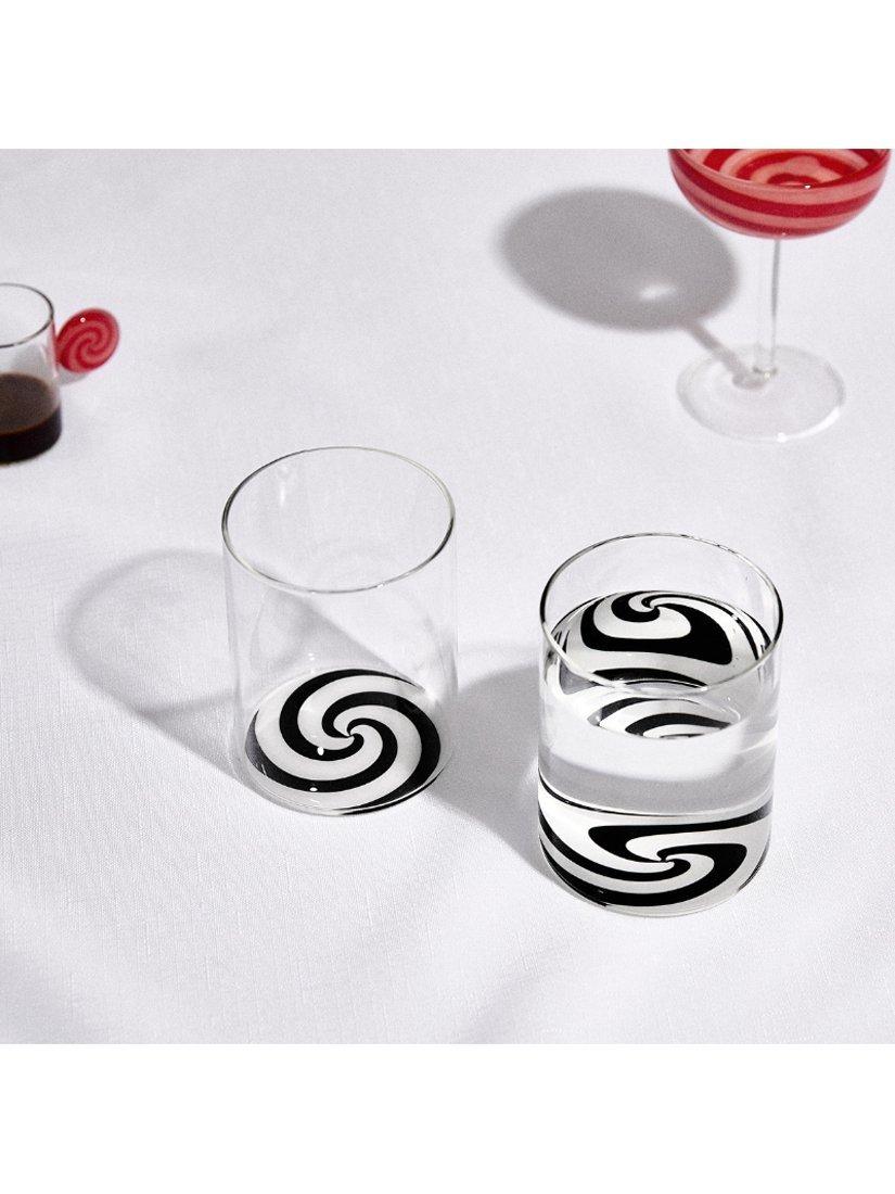 Fazeek glass tumbler set Black/White 250ml - British product