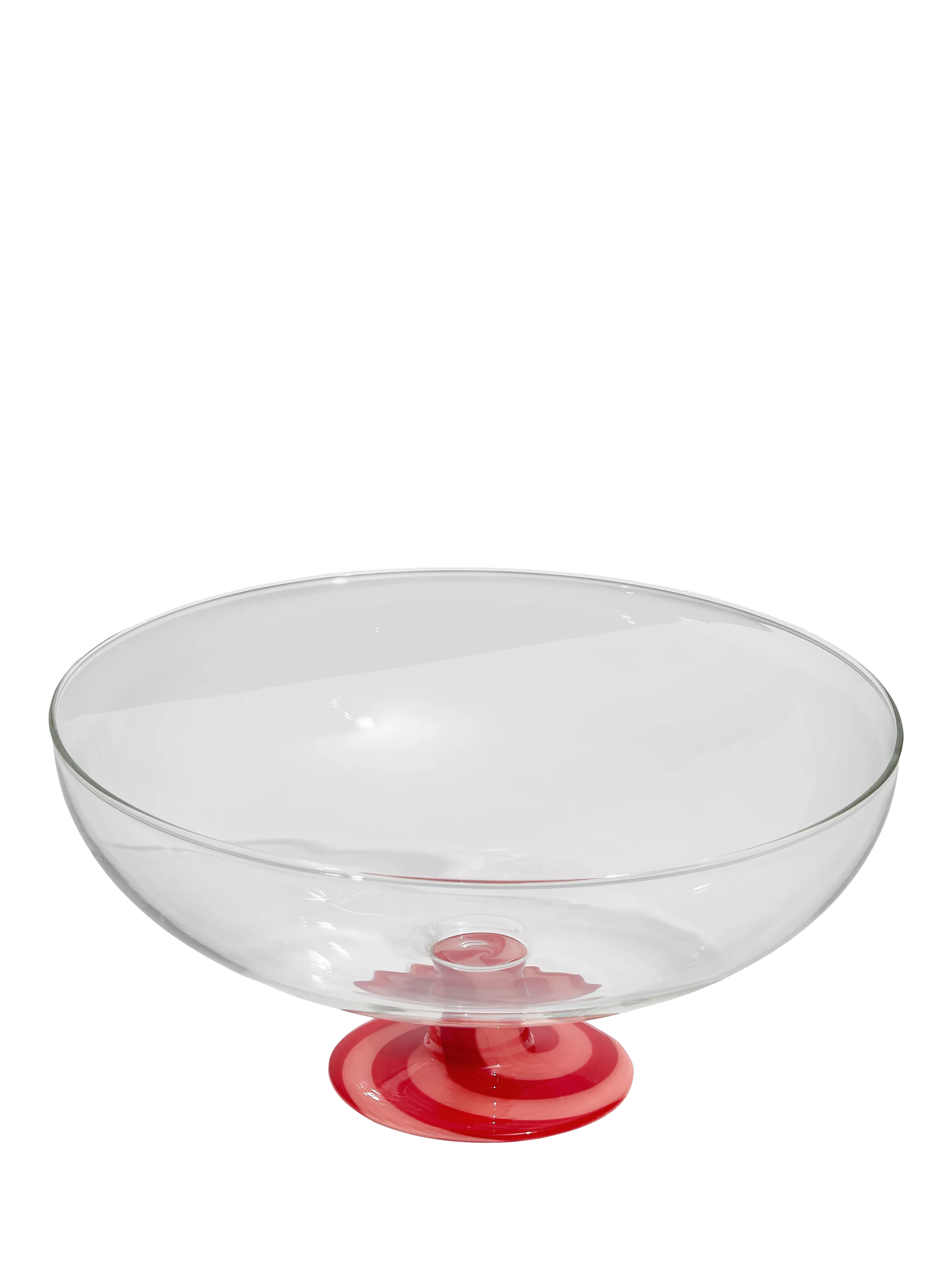 Fazeek swirl glass salad bowl red pink 25cm, UK version
