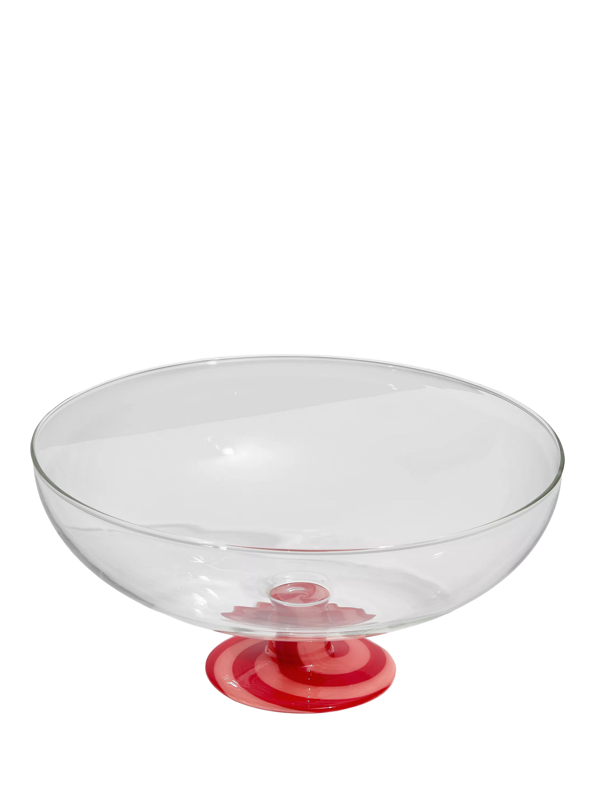 Fazeek swirl glass salad bowl red pink 25cm, UK version