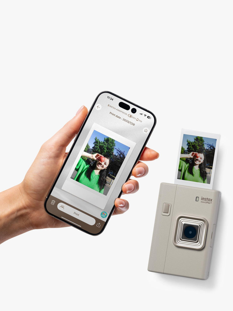 instax mini LiPlay+ hybrid instant camera, imported from the UK