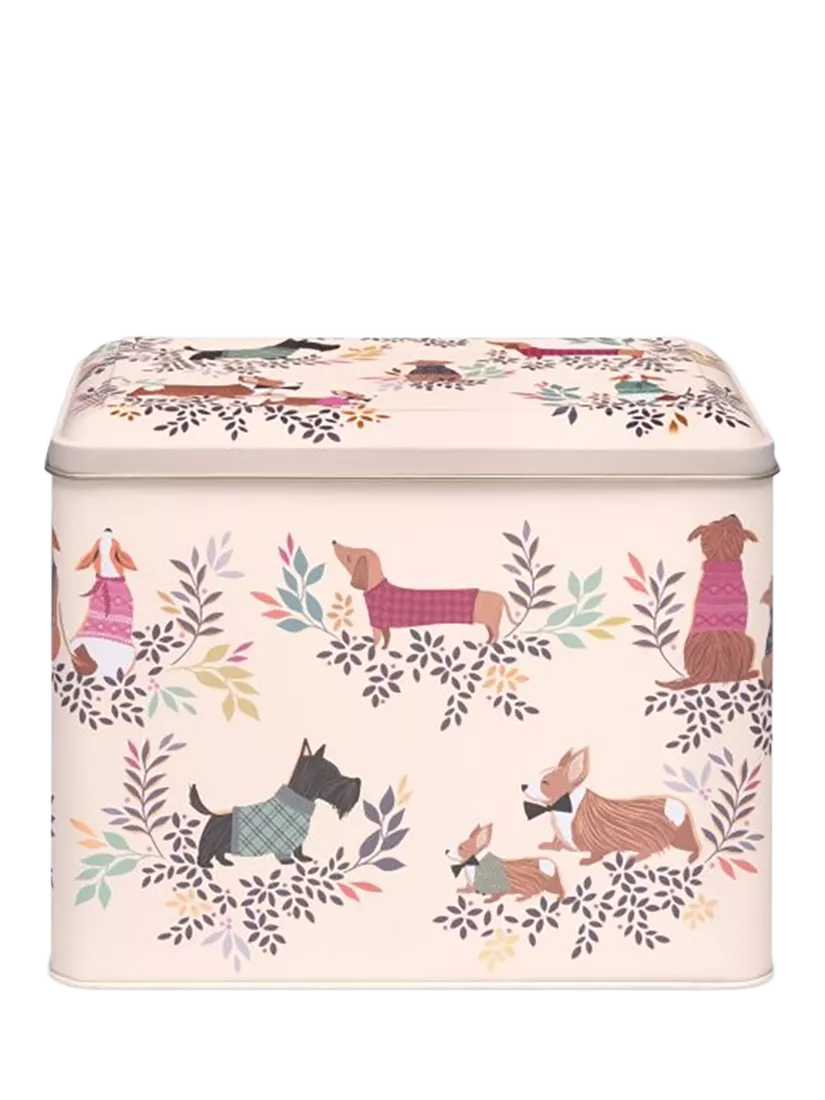 Sara Miller Dapper Dogs large storage tin, imported from the UK