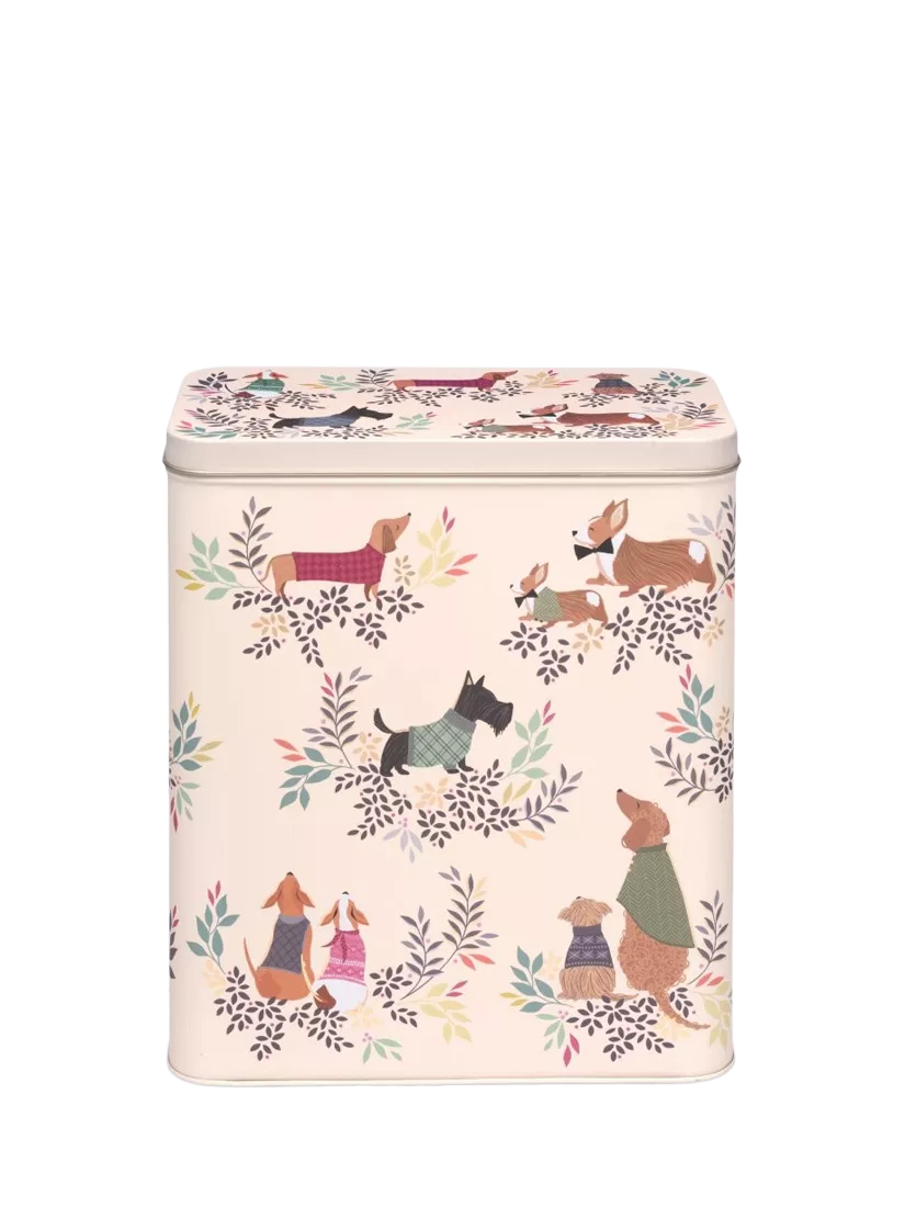 Sara Miller Dapper Dogs extra large storage tin, imported from the UK