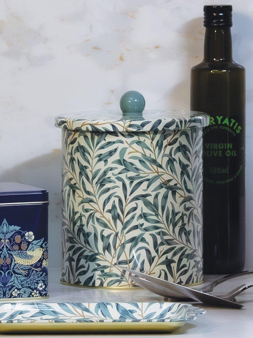 William Morris Willow Boughs biscuit barrel blue 17cm, imported from the UK