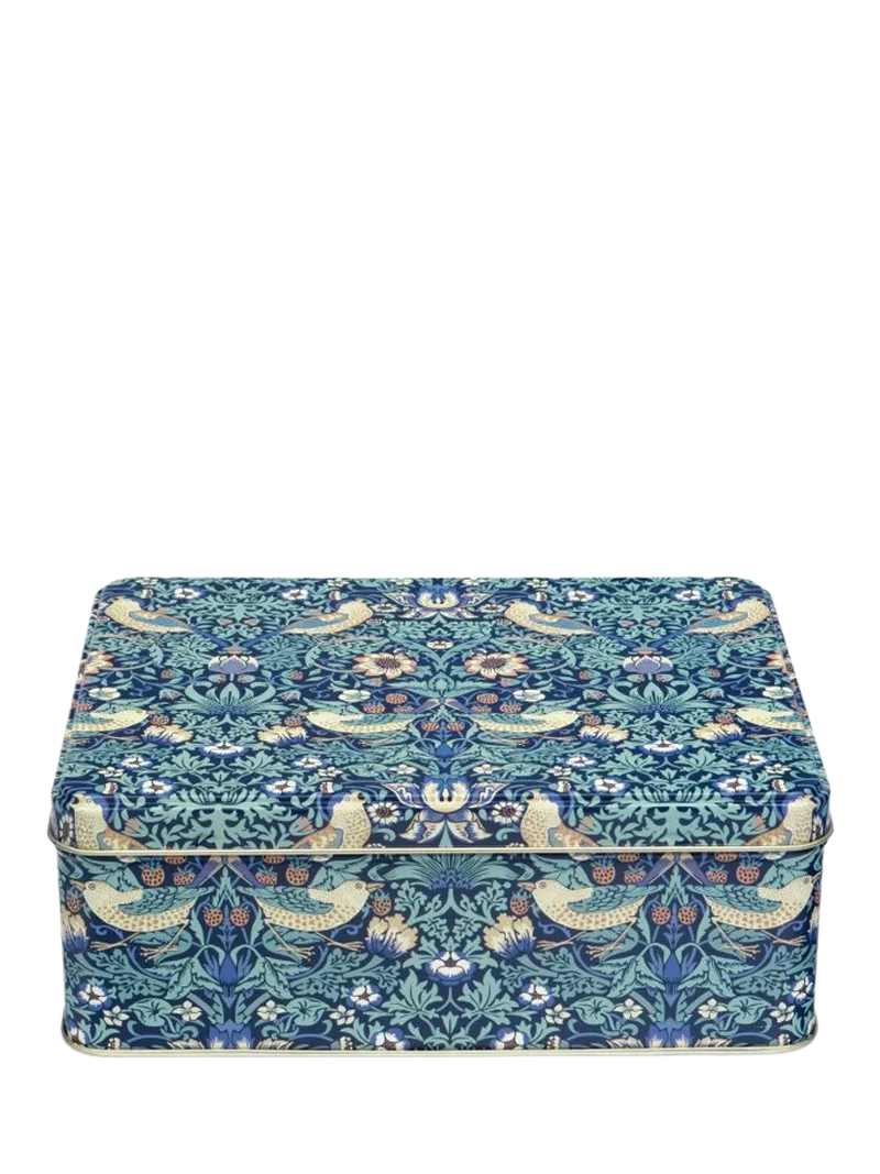 William Morris Strawberry Thief storage tin blue - British product