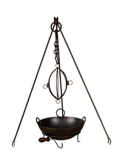 John Lewis Kadai Cooking Tripod with Cooking Bowl and Tripod Roaster- Buy online at McGrocer
