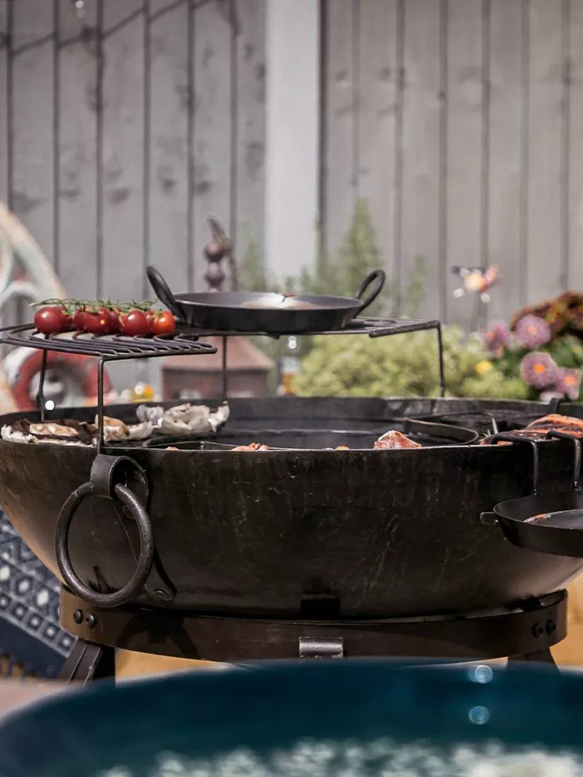 Kadai BBQ warming rack and hot plate 80cm, imported from the UK