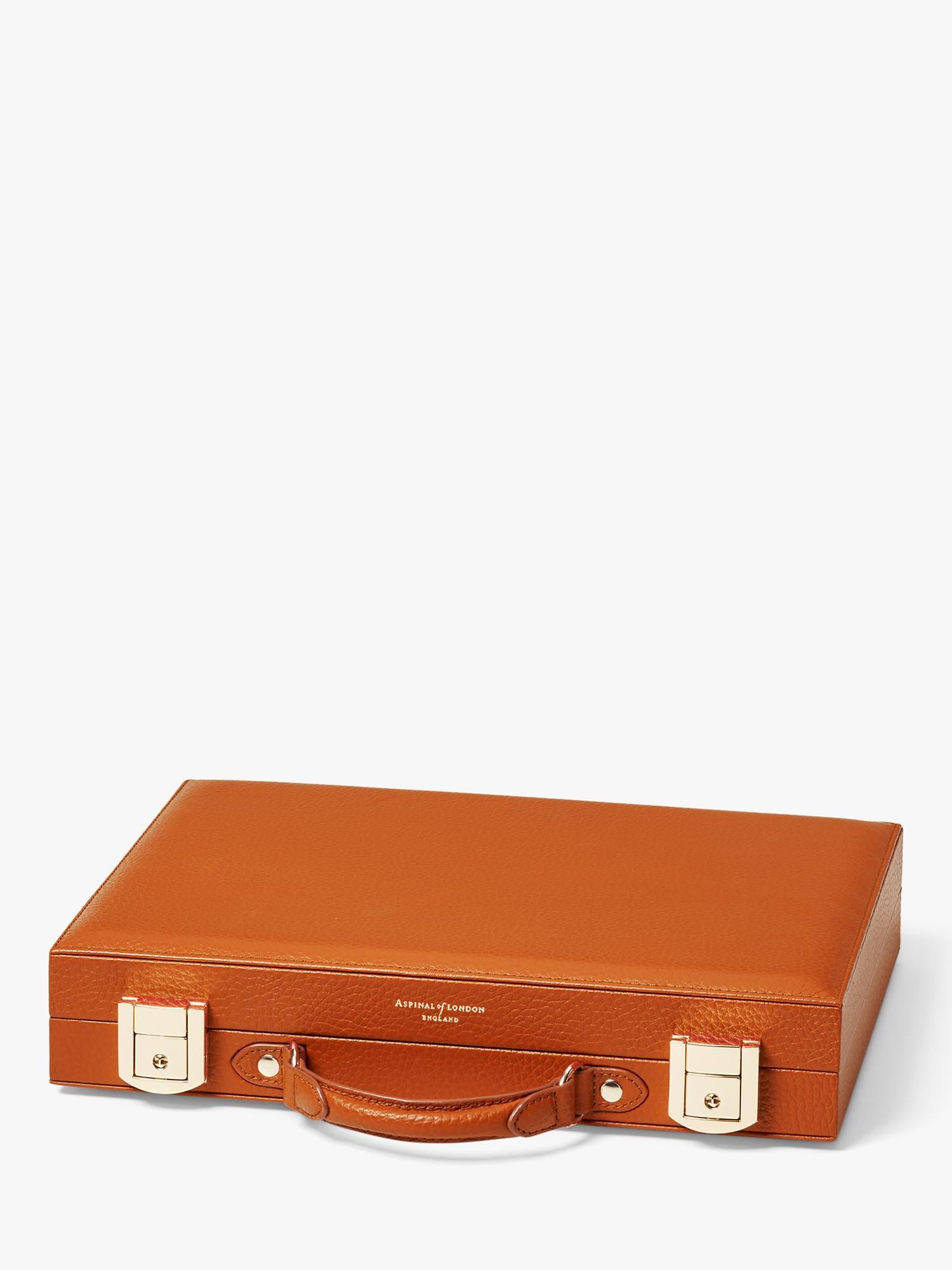 Aspinal of London leather backgammon set 13-inch, UK version