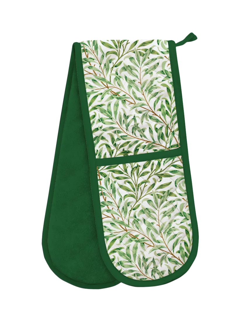 Museums & Galleries William Morris double oven glove green, imported from the UK