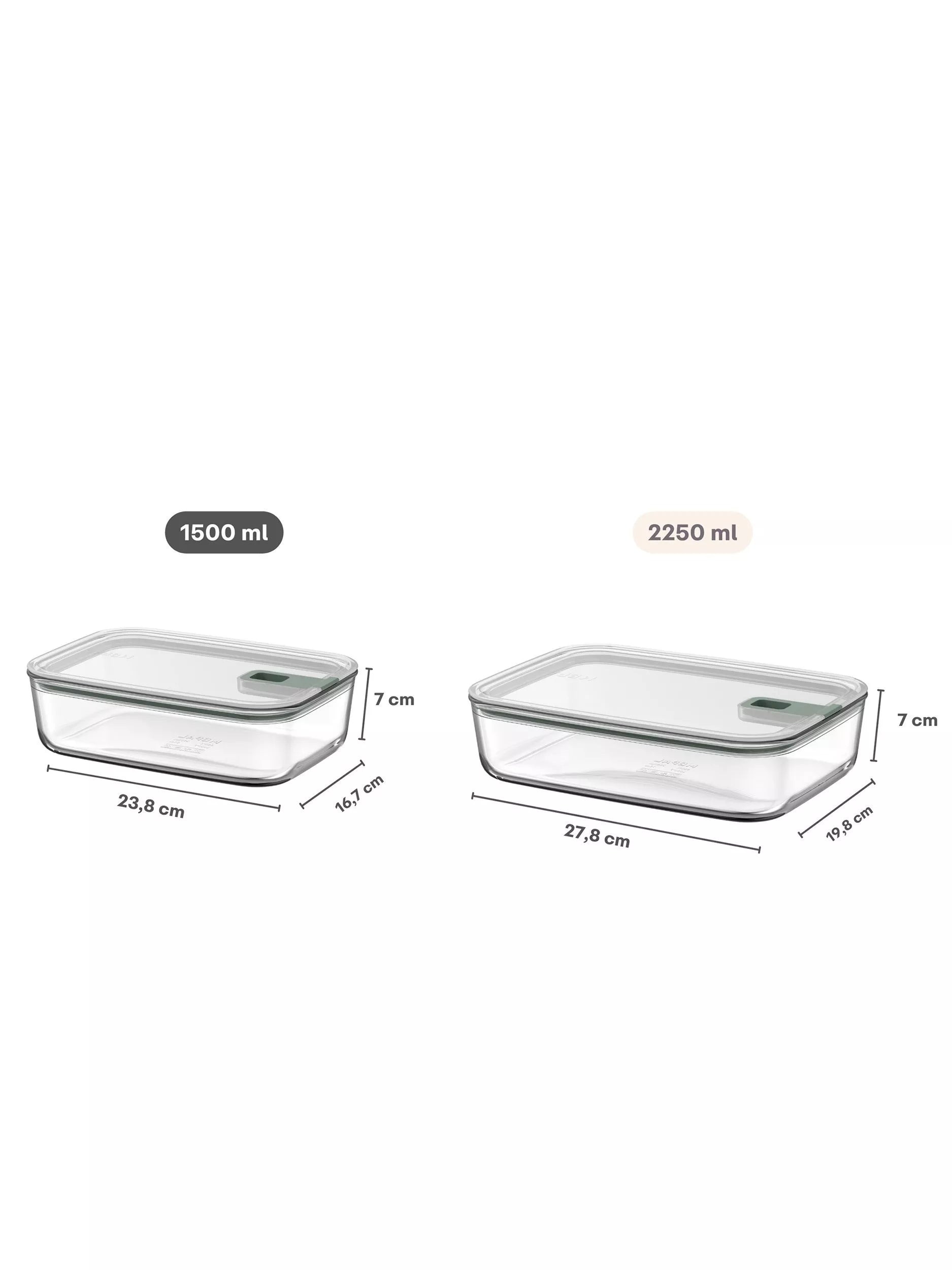 Mepal EasyClip oven safe glass storage container 1.5L - British product