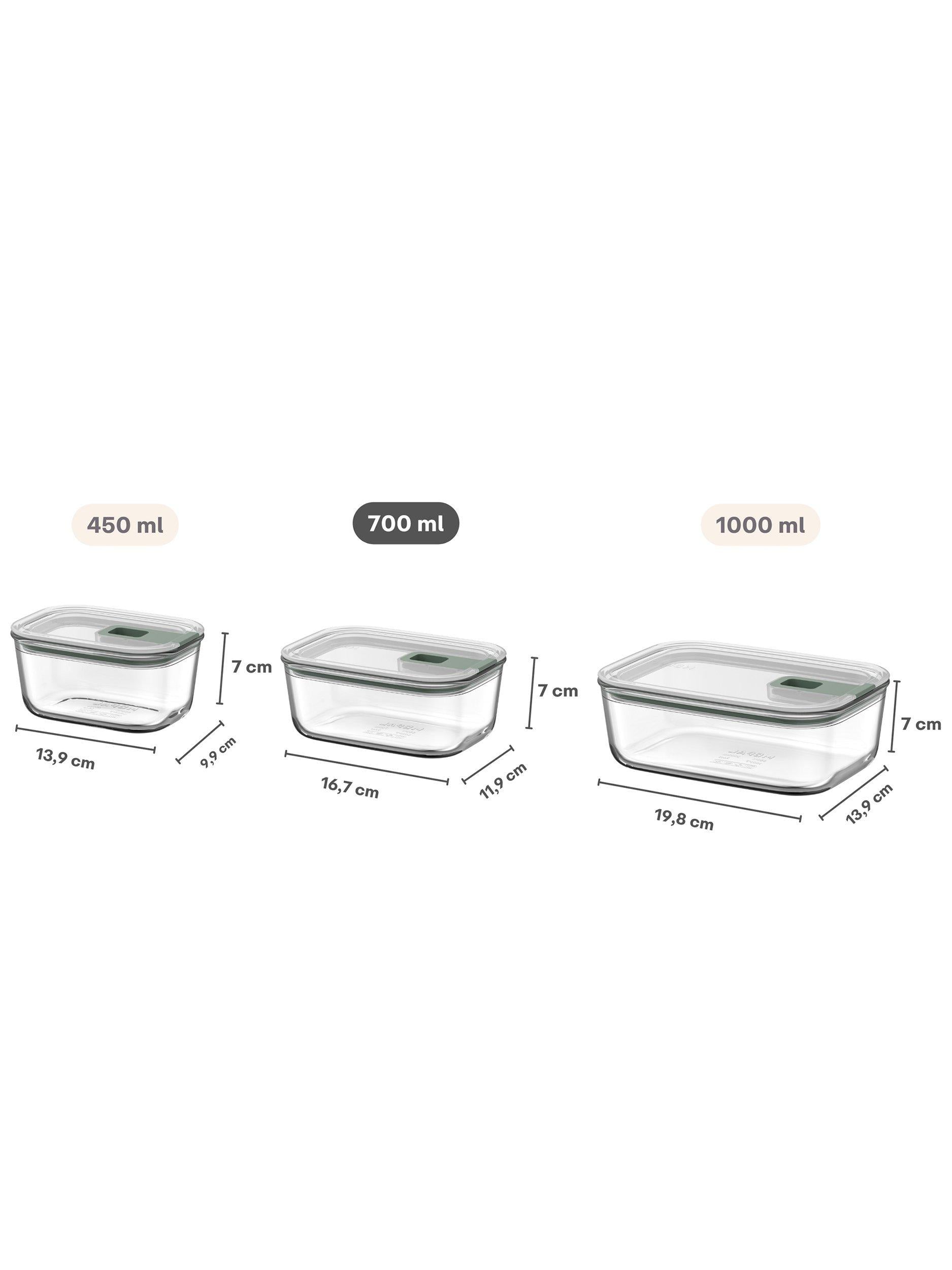 Mepal glass storage container 700ml (British brand)