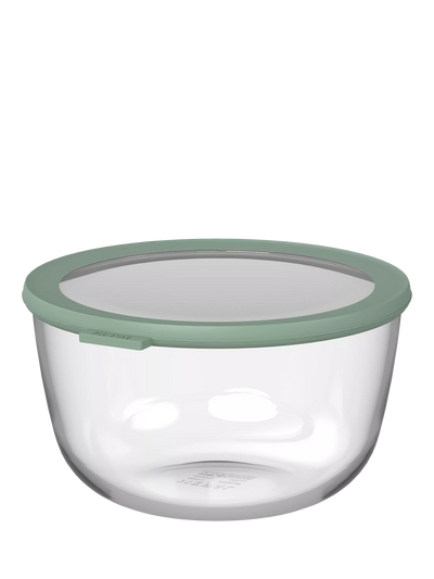 John Lewis Mepal Cirqula Round Glass Food Storage Container, Nordic Sage, 3L- Buy online at McGrocer