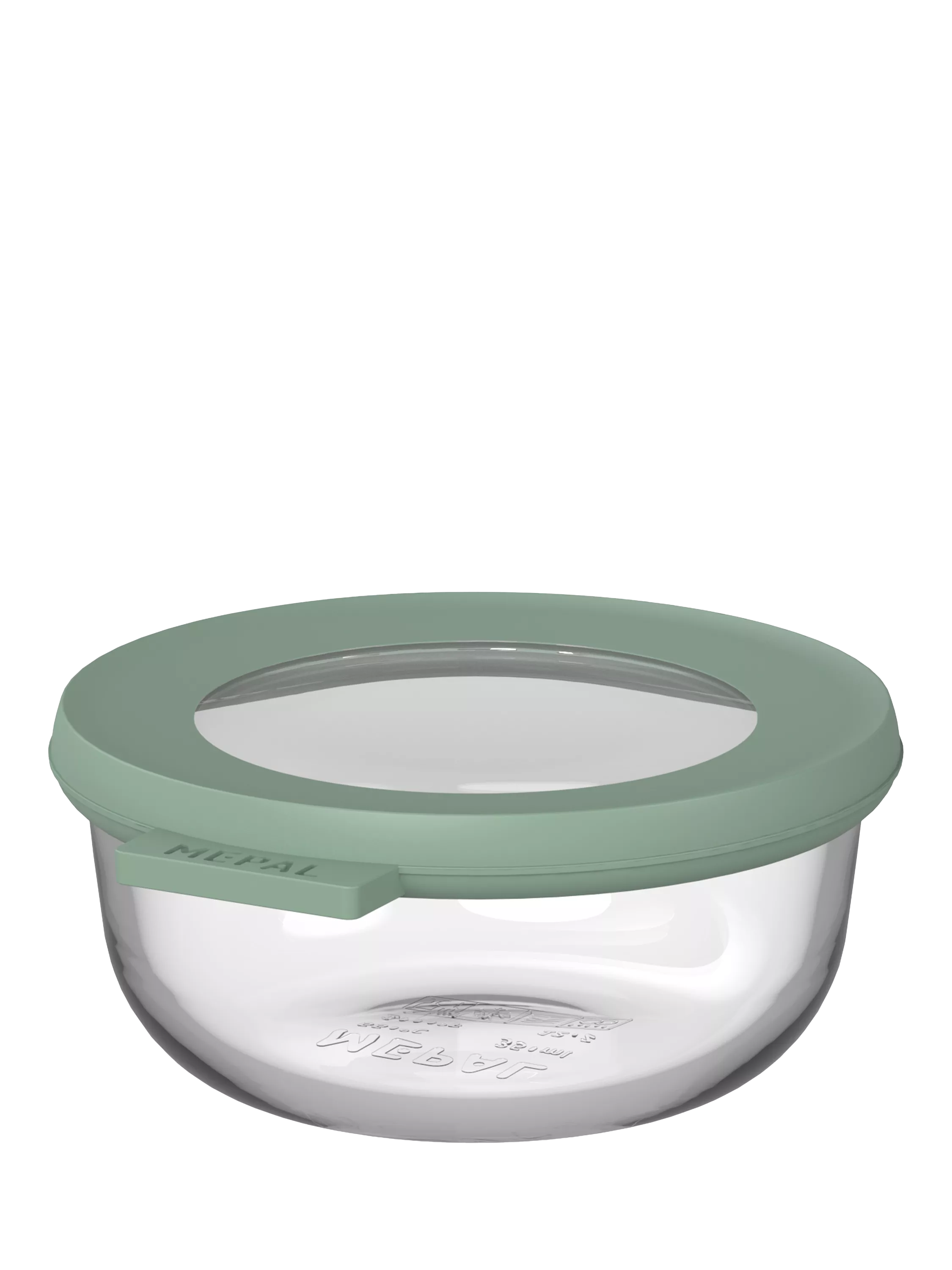 Mepal glass food storage container round Nordic Sage 350ml - British product