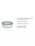 Mepal glass food storage container round Nordic Sage 350ml - British product