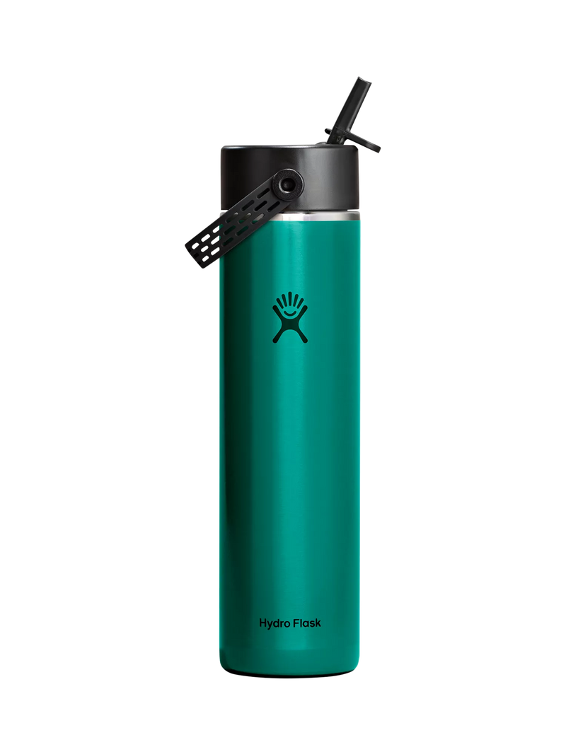 Hydro Flask Double Wall Vacuum Insulated Wide Mouth Lightweight Flex Straw Cap Bottle, 709ml