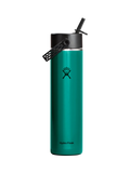 Hydro Flask Double Wall Vacuum Insulated Wide Mouth Lightweight Flex Straw Cap Bottle, 709ml