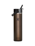 Hydro Flask Double Wall Vacuum Insulated Wide Mouth Lightweight Flex Straw Cap Bottle, 709ml