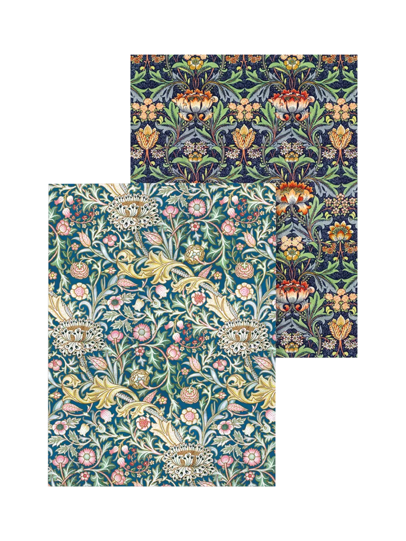 Museums & Galleries V&A tea towel set, imported from the UK