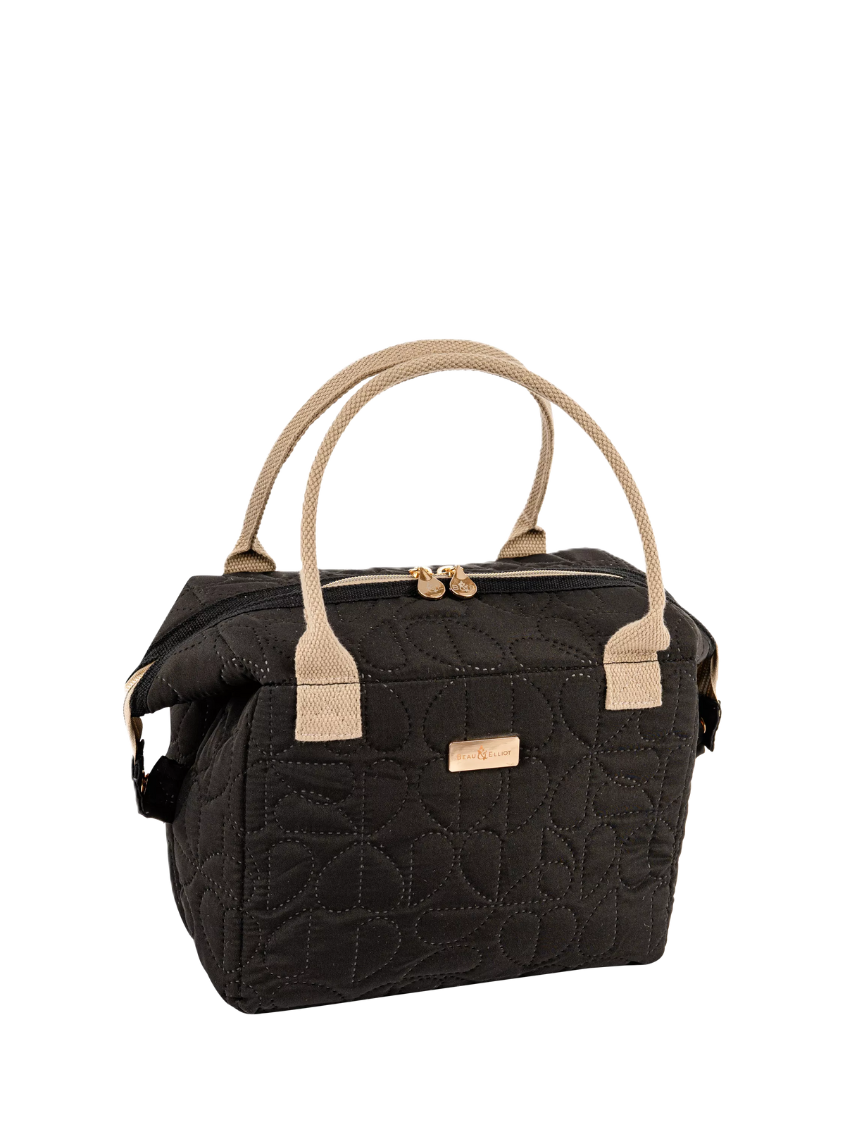 Beau & Elliot Oxford quilted convertible lunch tote bag 7L Jet, imported from the UK