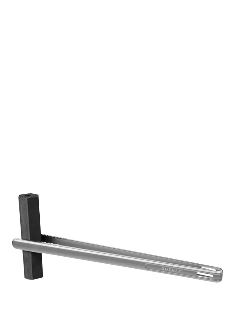 Gozney stainless steel charcoal tongs with elongated handle (British brand)