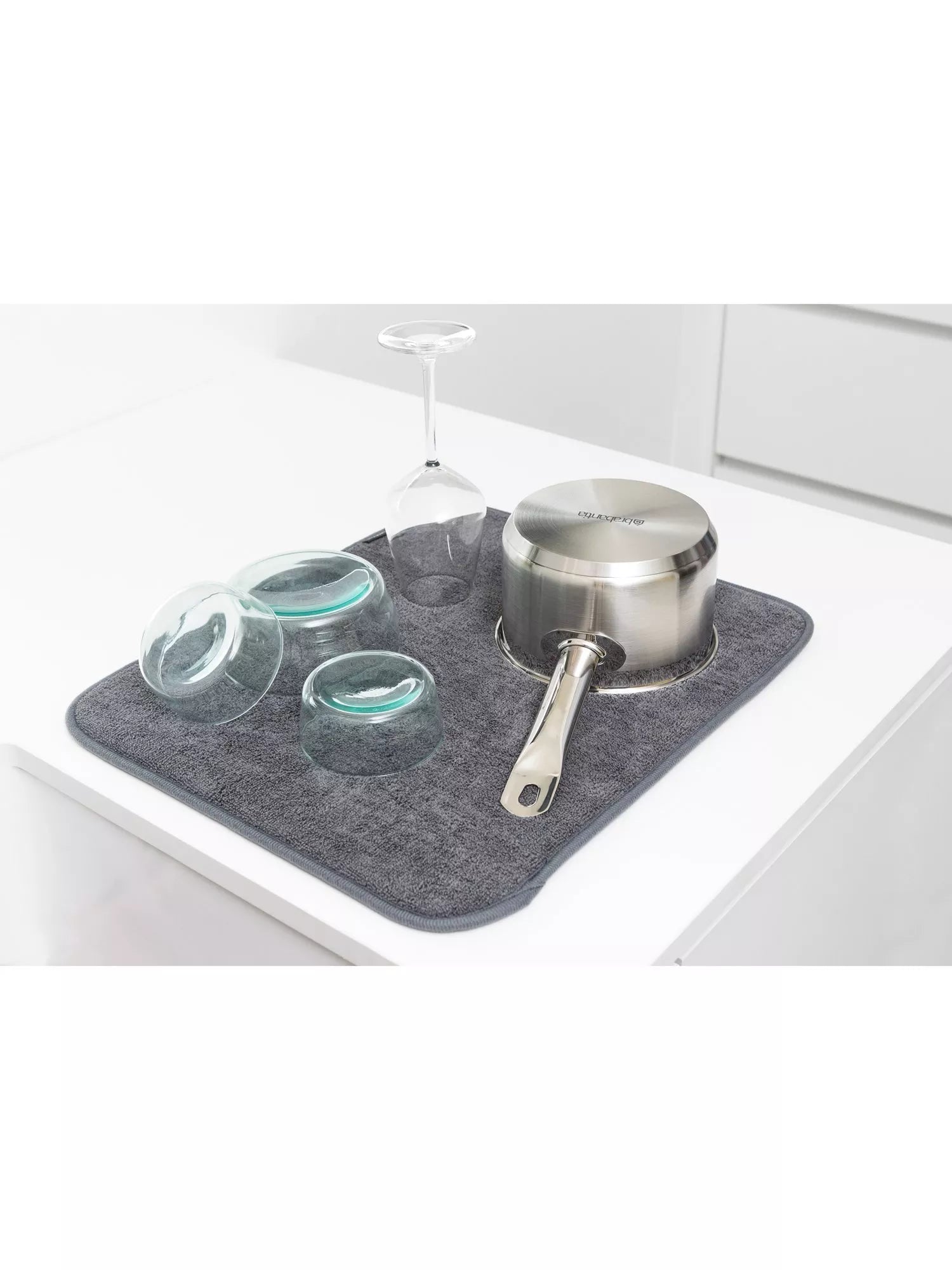 Brabantia SinkSide dish drying mat dark grey microfibre, UK version
