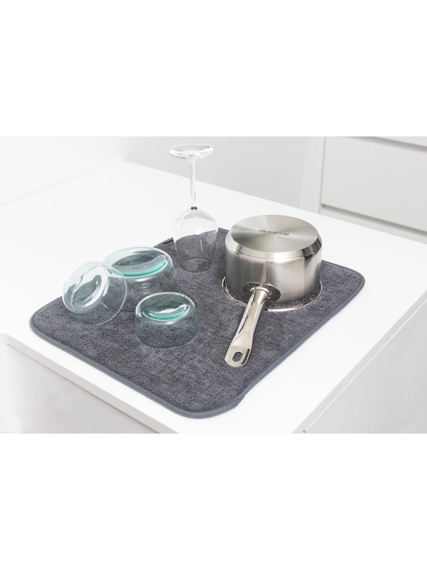Brabantia SinkSide dish drying mat dark grey microfibre, UK version