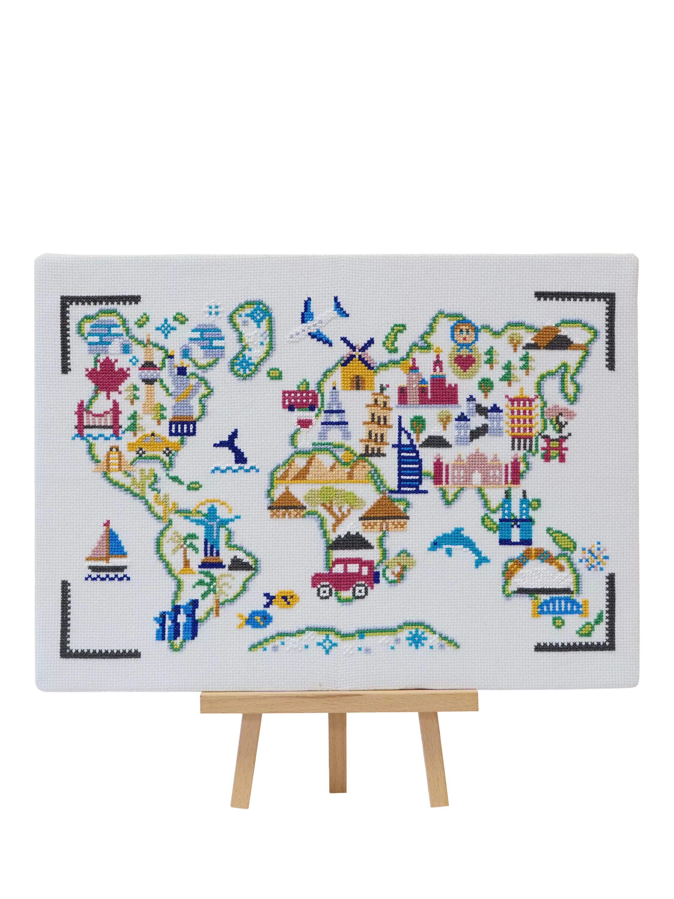Caterpillar Cross Stitch Adventure Awaits cross stitch kit 33x23cm, UK version