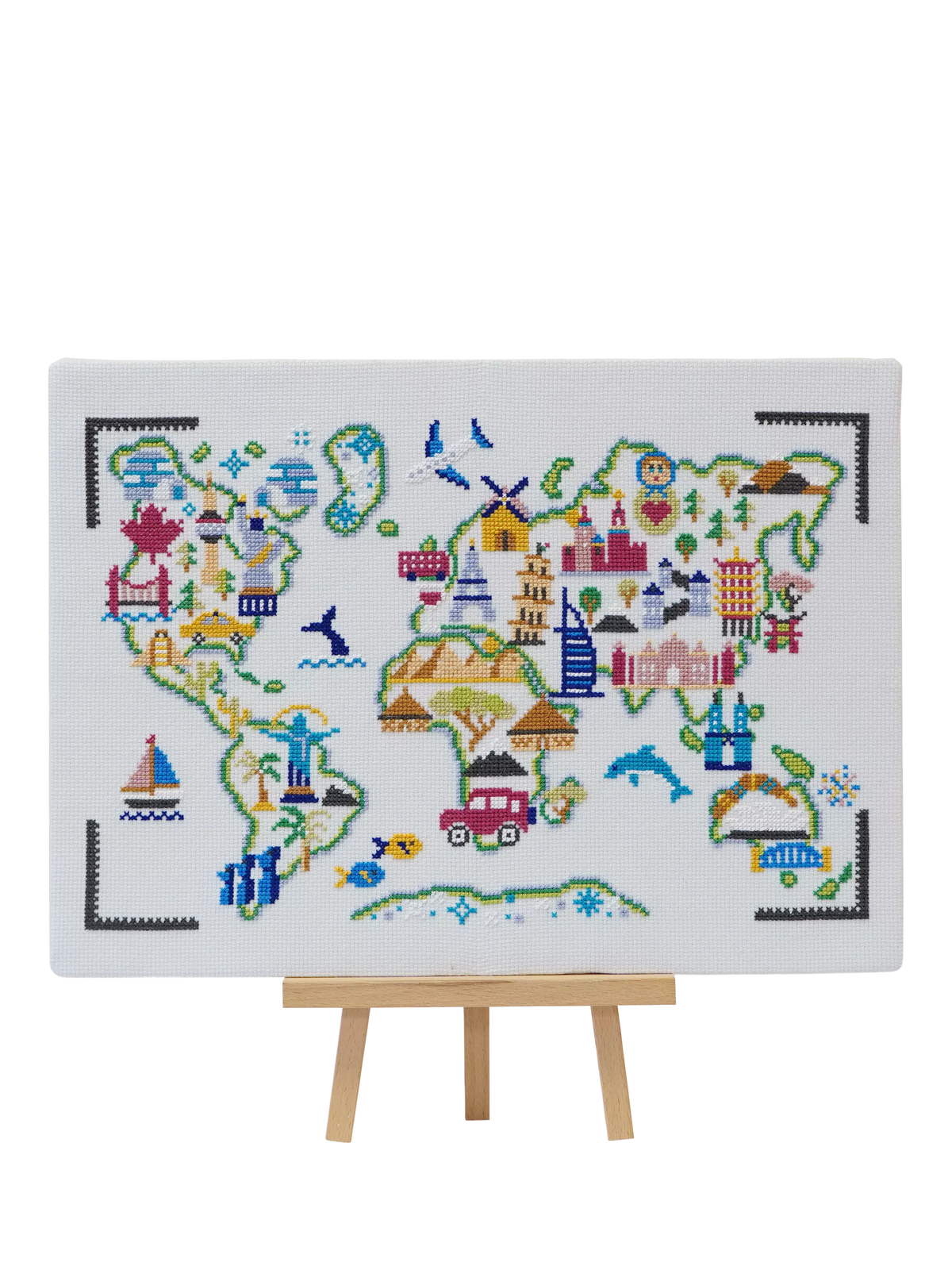Caterpillar Cross Stitch Adventure Awaits cross stitch kit 33x23cm, UK version