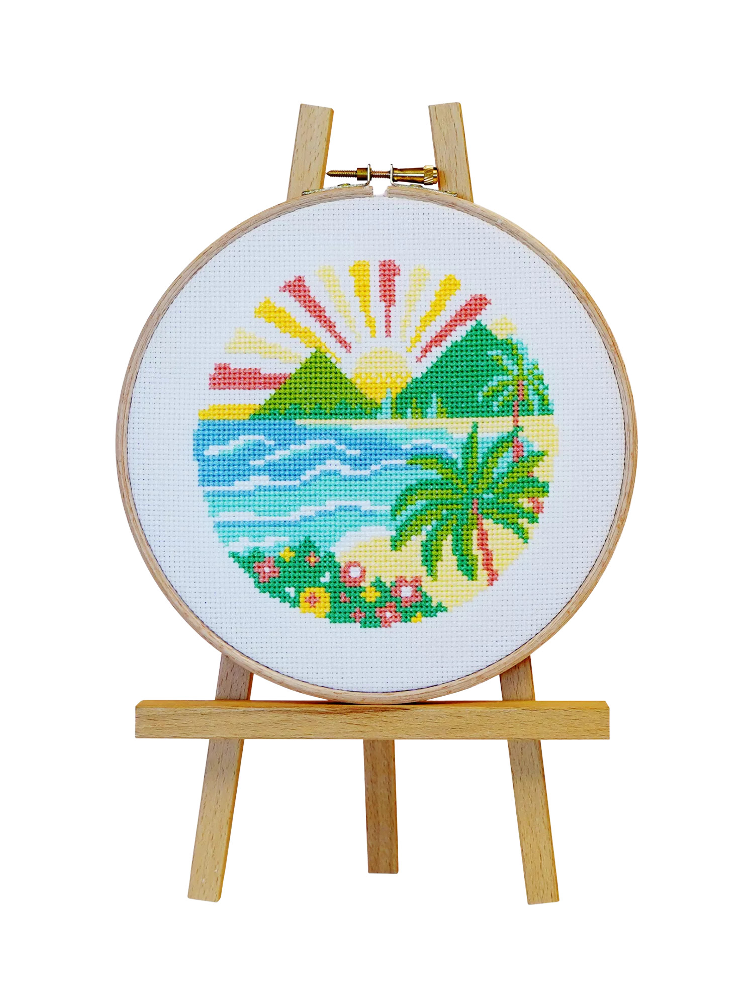 Caterpillar Cross Stitch coastal peaks cross stitch kit, imported from the UK