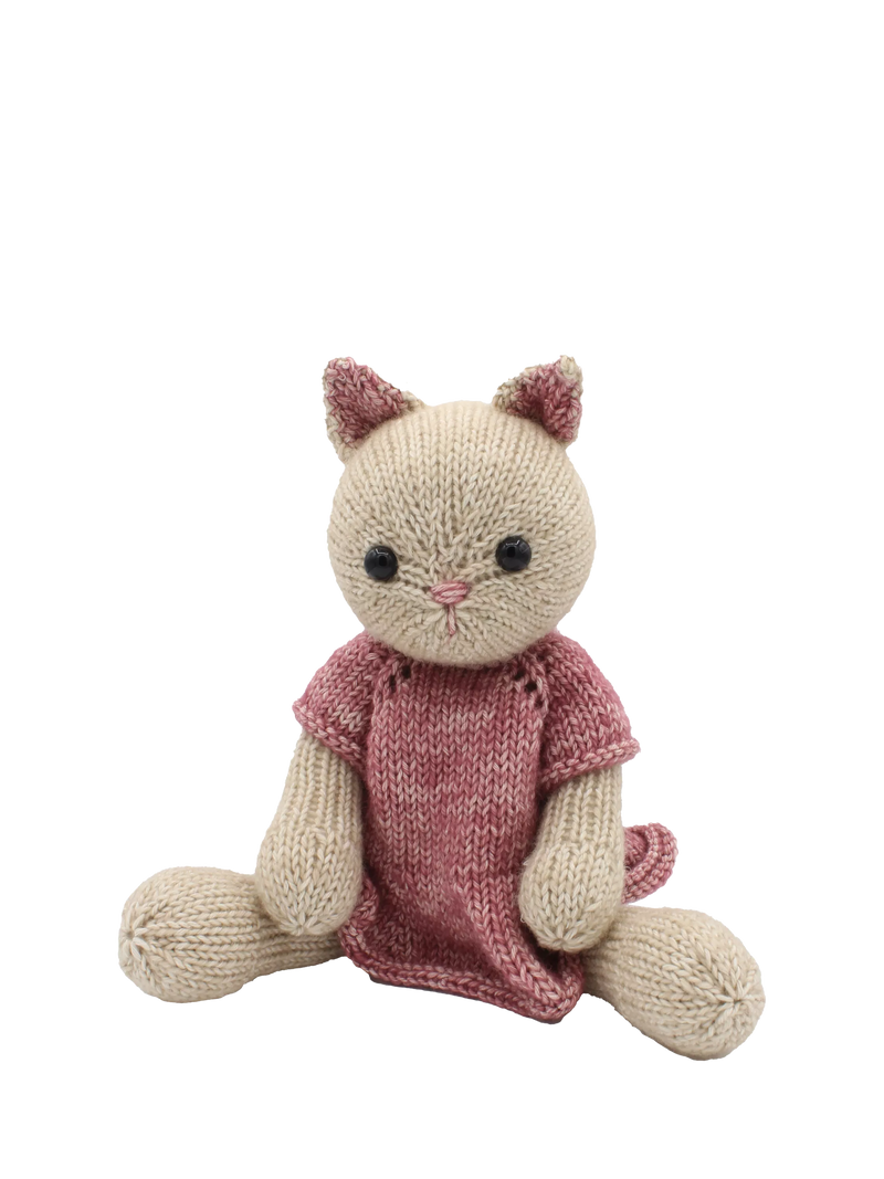 Hardicraft Emma Kitten knitting kit, 70% organic cotton, imported from the UK